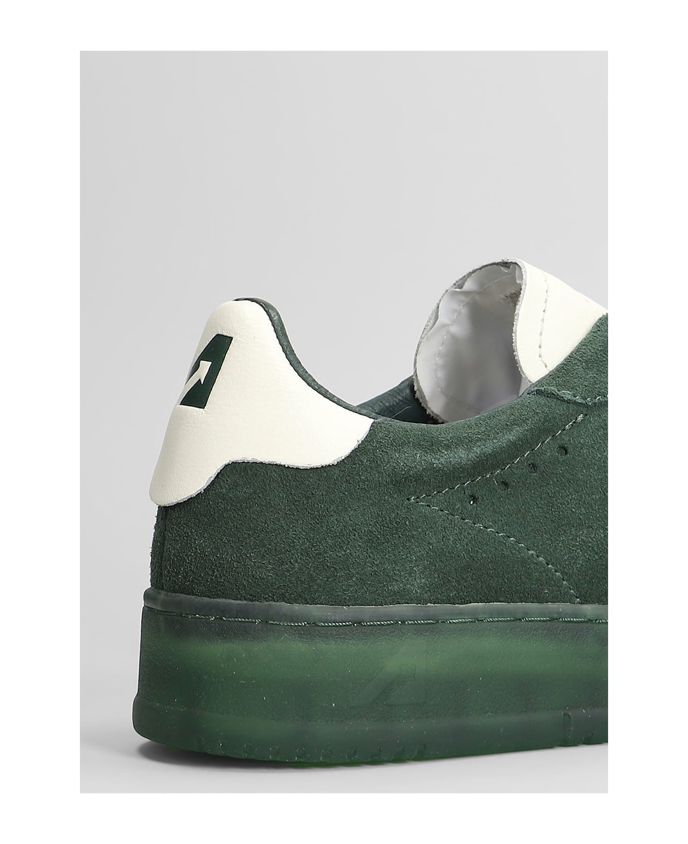 Autry Dallas Low Sneakers In Green Suede - green