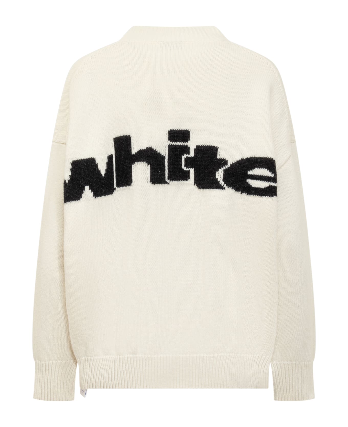 Off-White Sweater With Logo - WHITE-BL