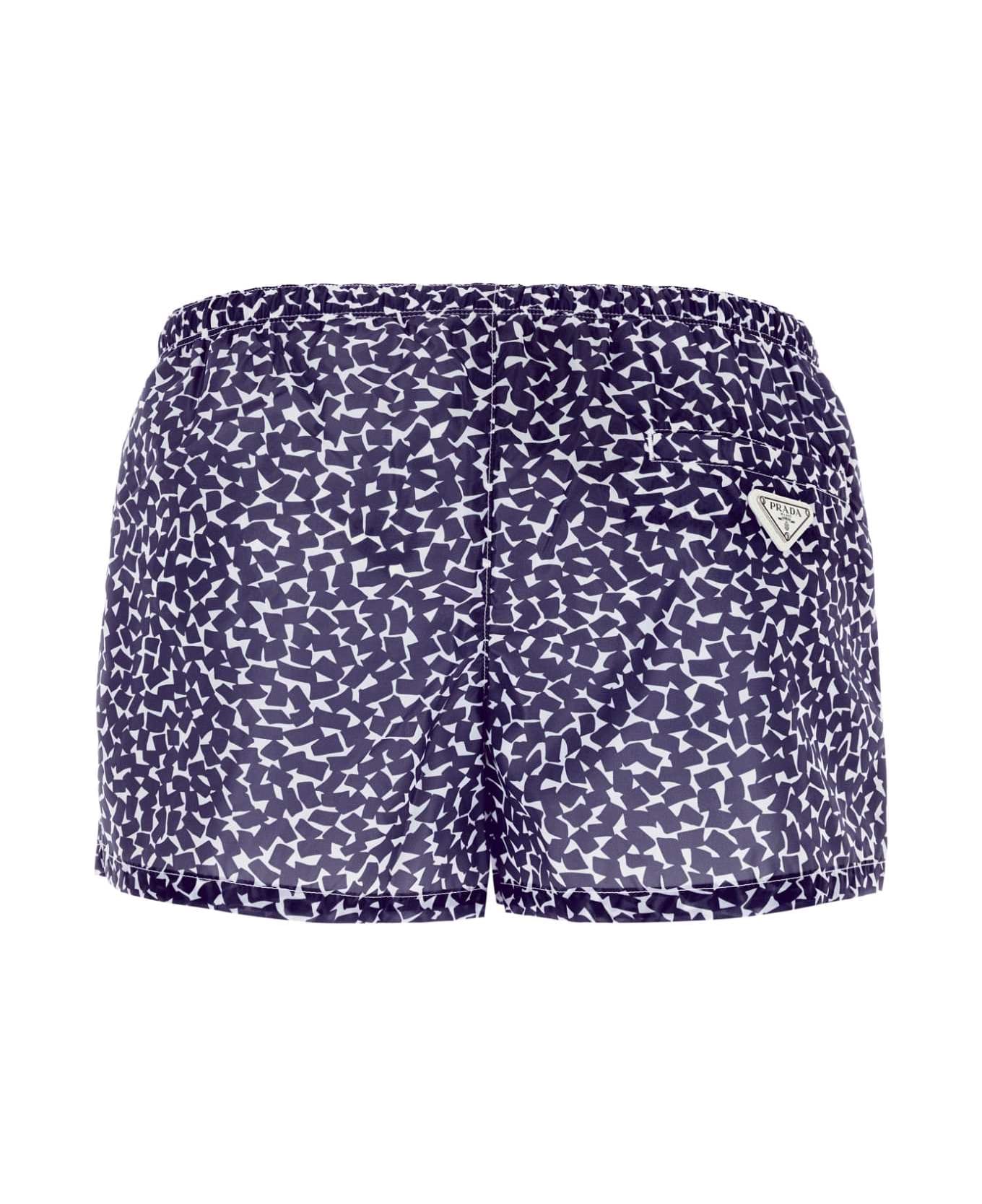 Prada Printed Nylon Swimming Shorts - BLEU 水着