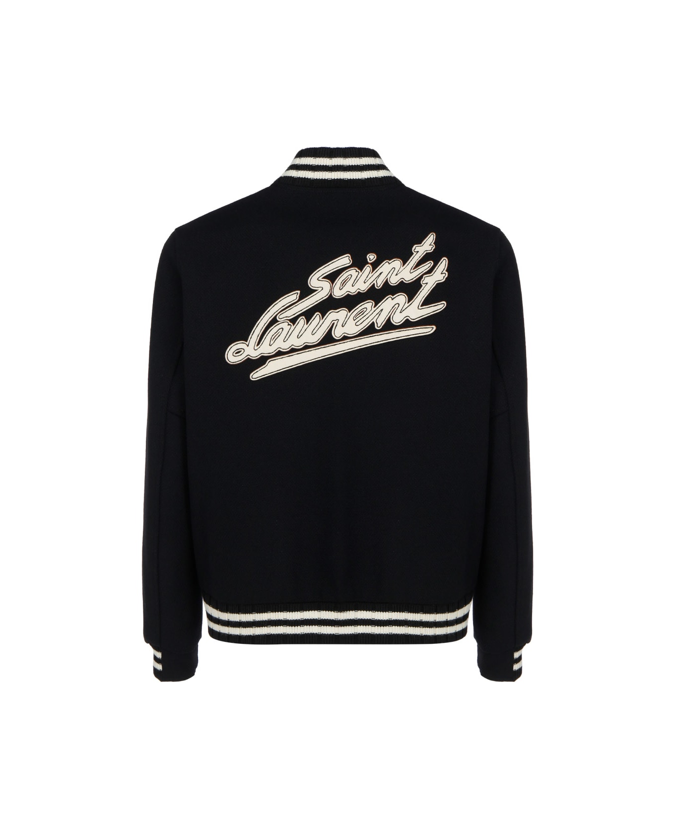 Saint Laurent Teddy College Jacket - Black ダウンジャケット
