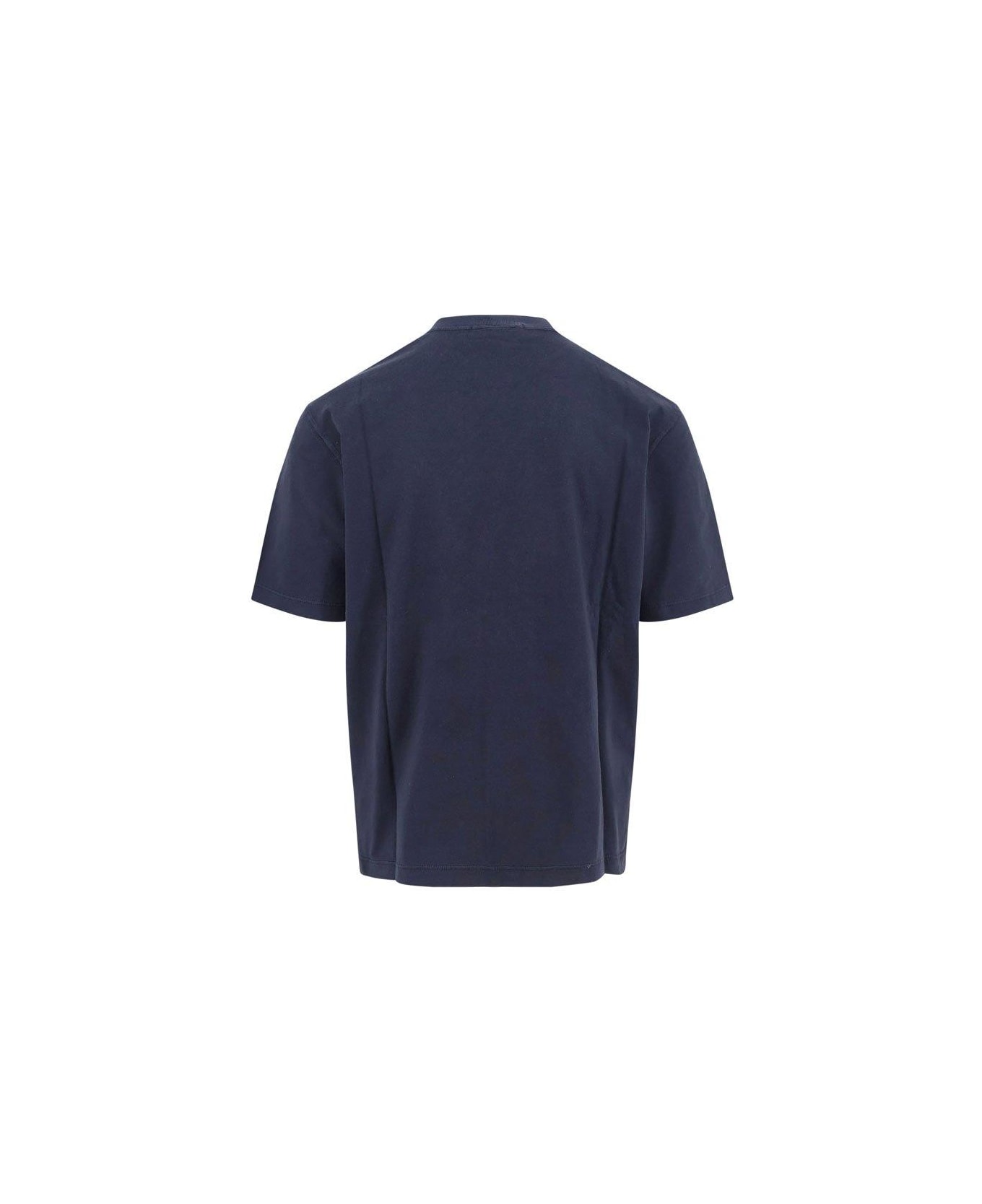 Stone Island Logo Patch Short-sleeved T-shirt - Navy Blue
