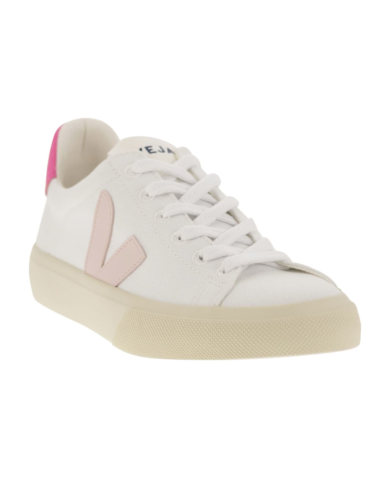 Veja Chromefree Leather Trainers - White/pink