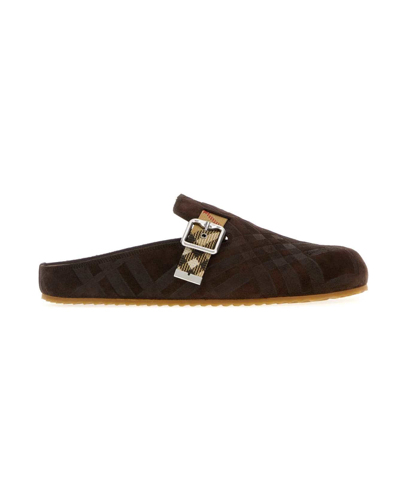 Burberry Brown Suede Slippers - SNUG