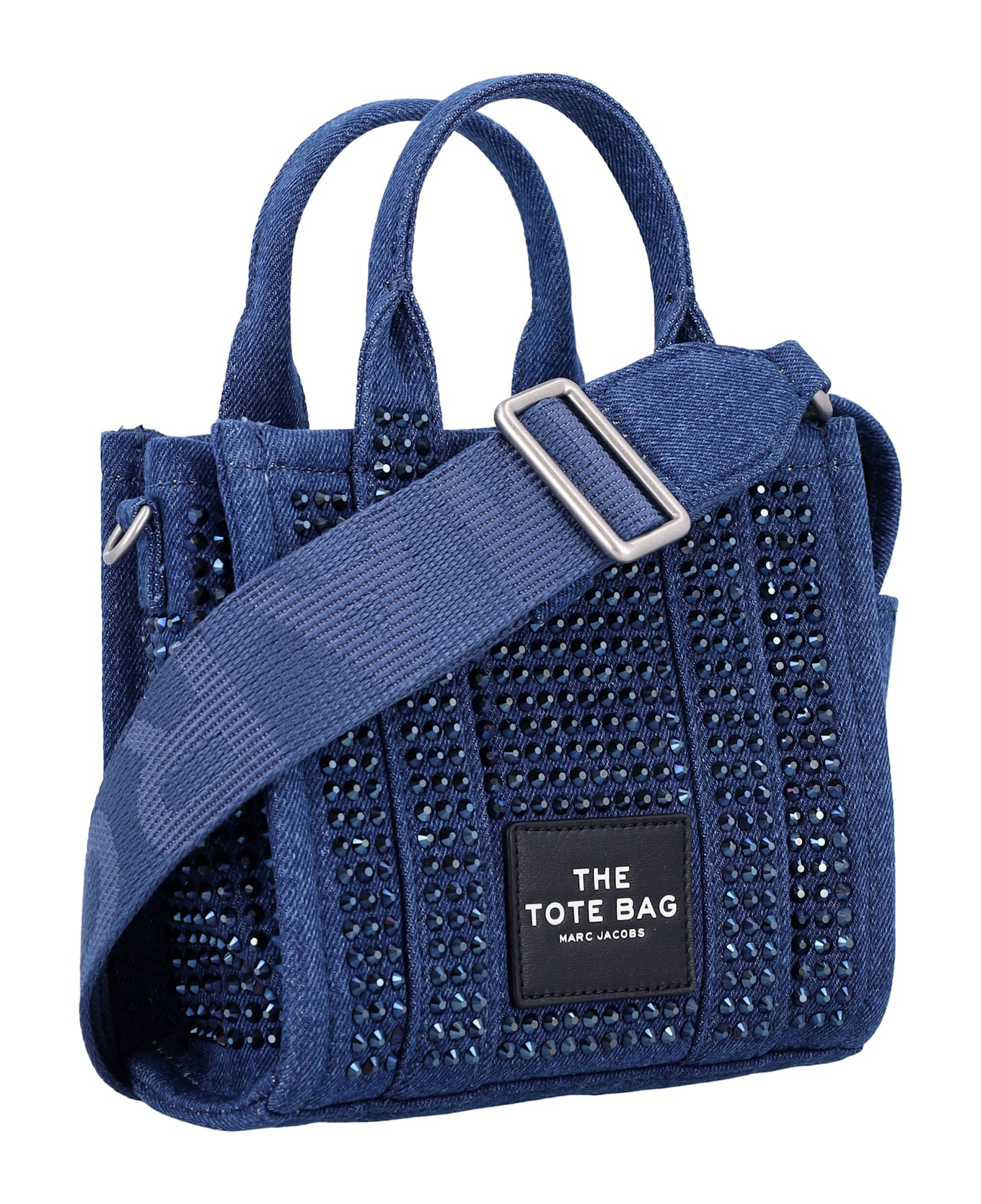 Marc Jacobs The Crystal Denim Crossbody Tote Bag - DARK WASH BLUE