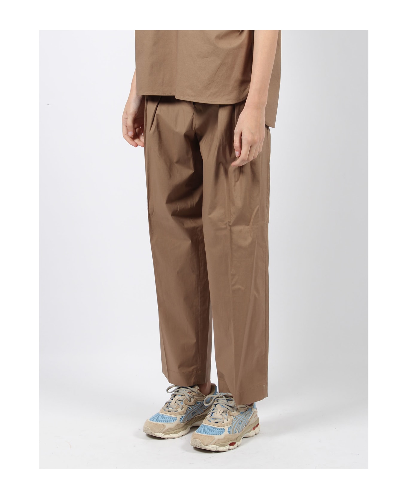 Nine in the Morning Diamante Carrot 3 Pences Trousers - Brown