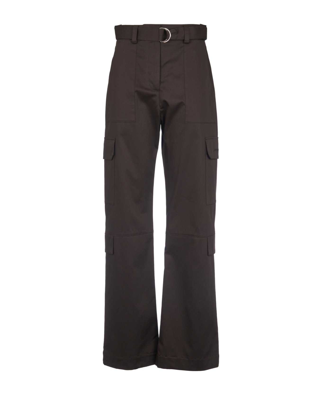MSGM Belted Cargo Trousers - Brown