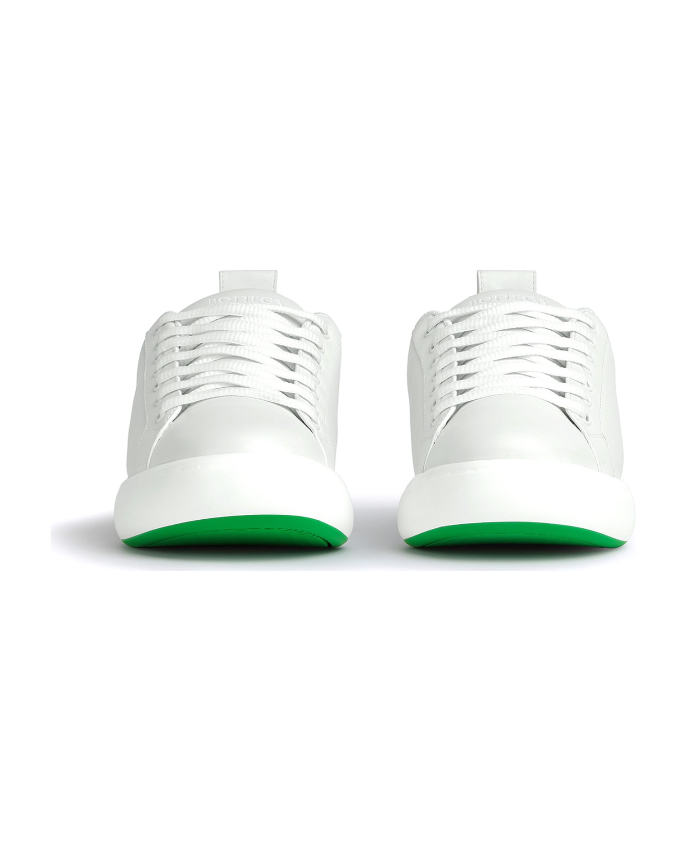 Bottega Veneta Sneaker In Leather - WHITE PARAKEET