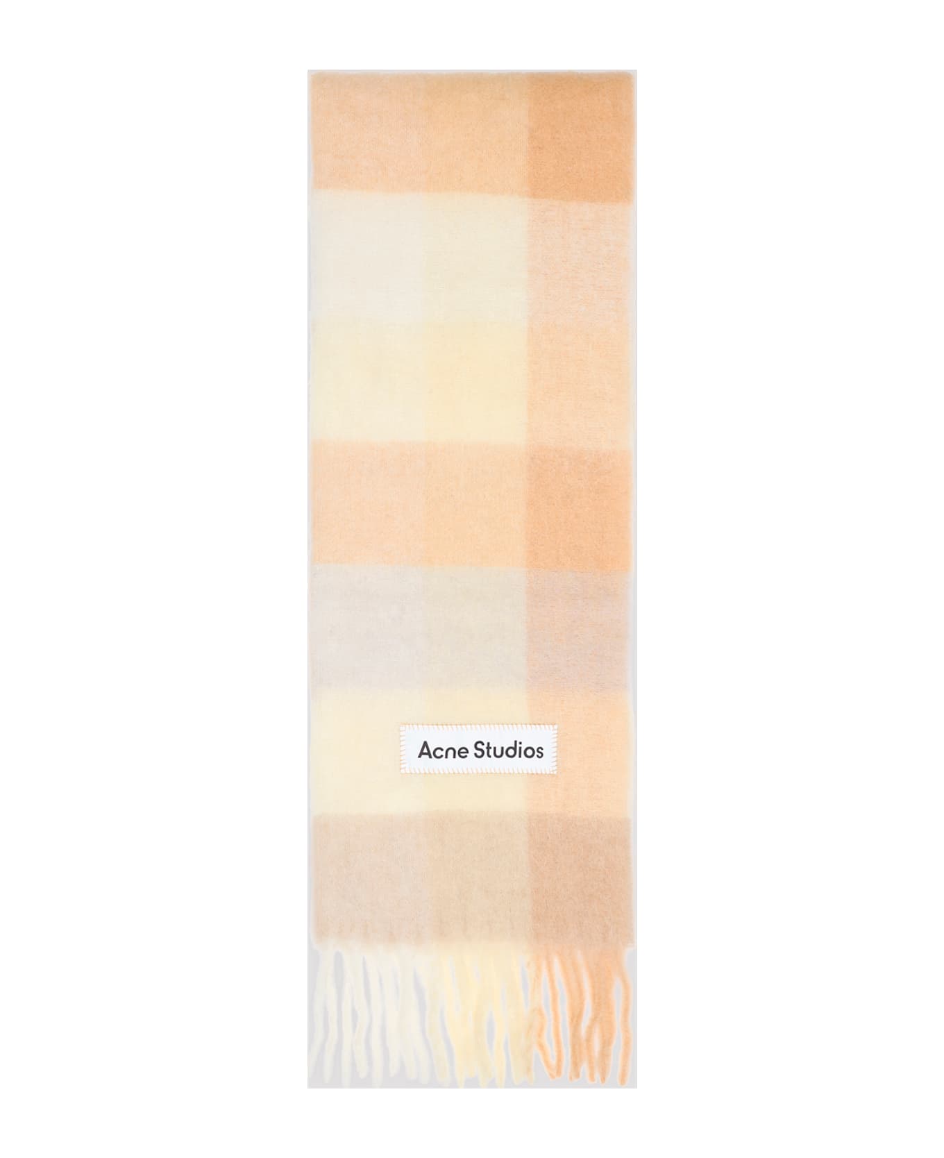 Acne Studios Alpaca Scarf - Peach White Beige