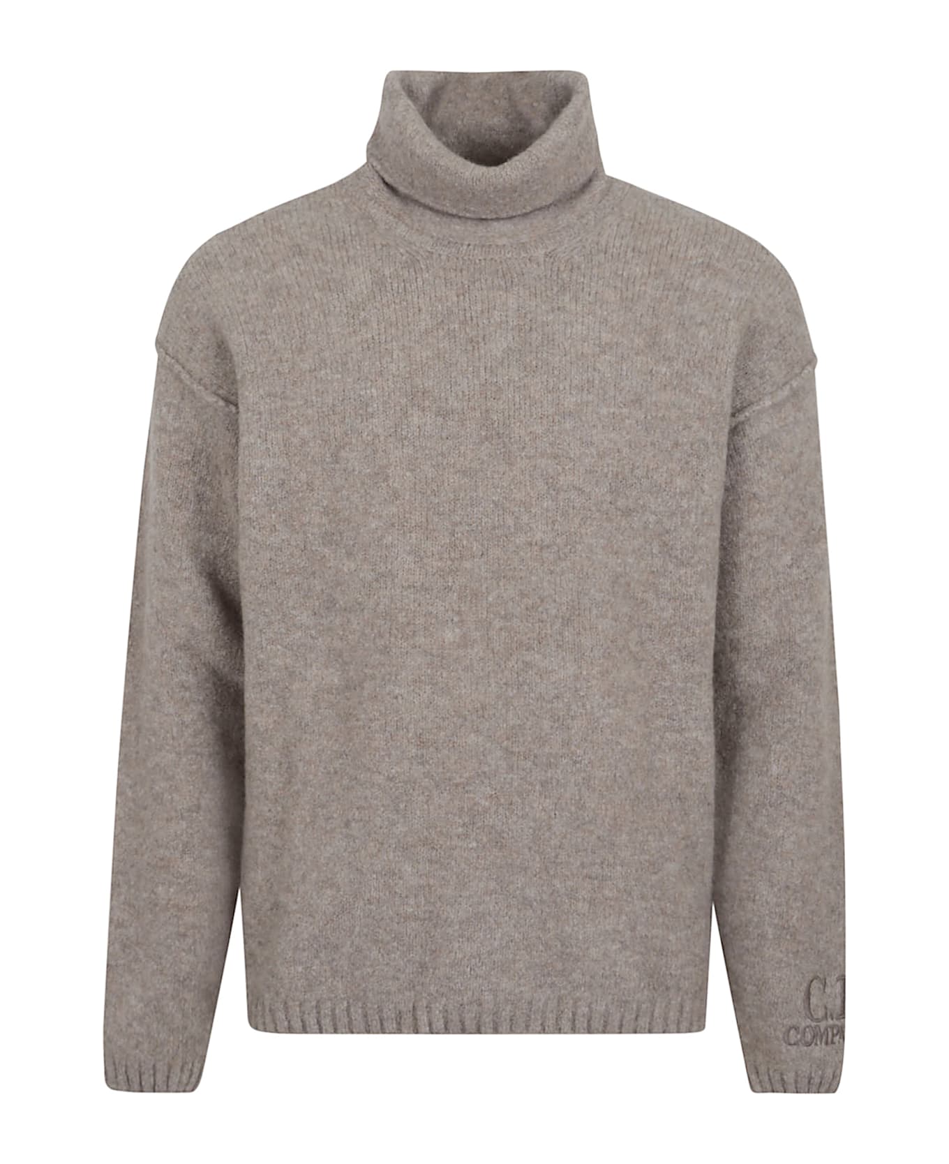 C.P. Company Knitwear Turtle Neck In Merino Extrafine - Vintage Khaki