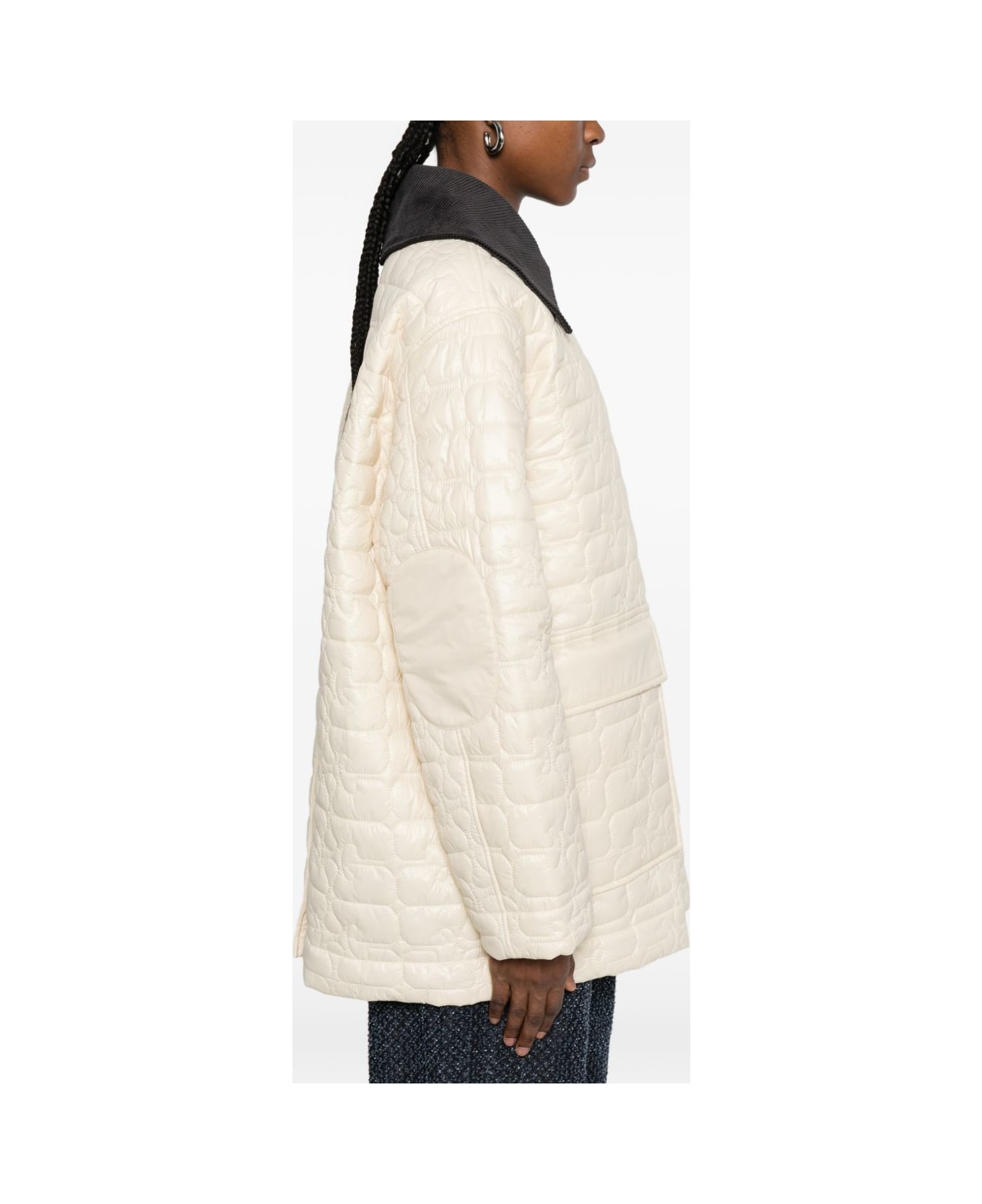 Ganni Quilted Jacket - Ivory