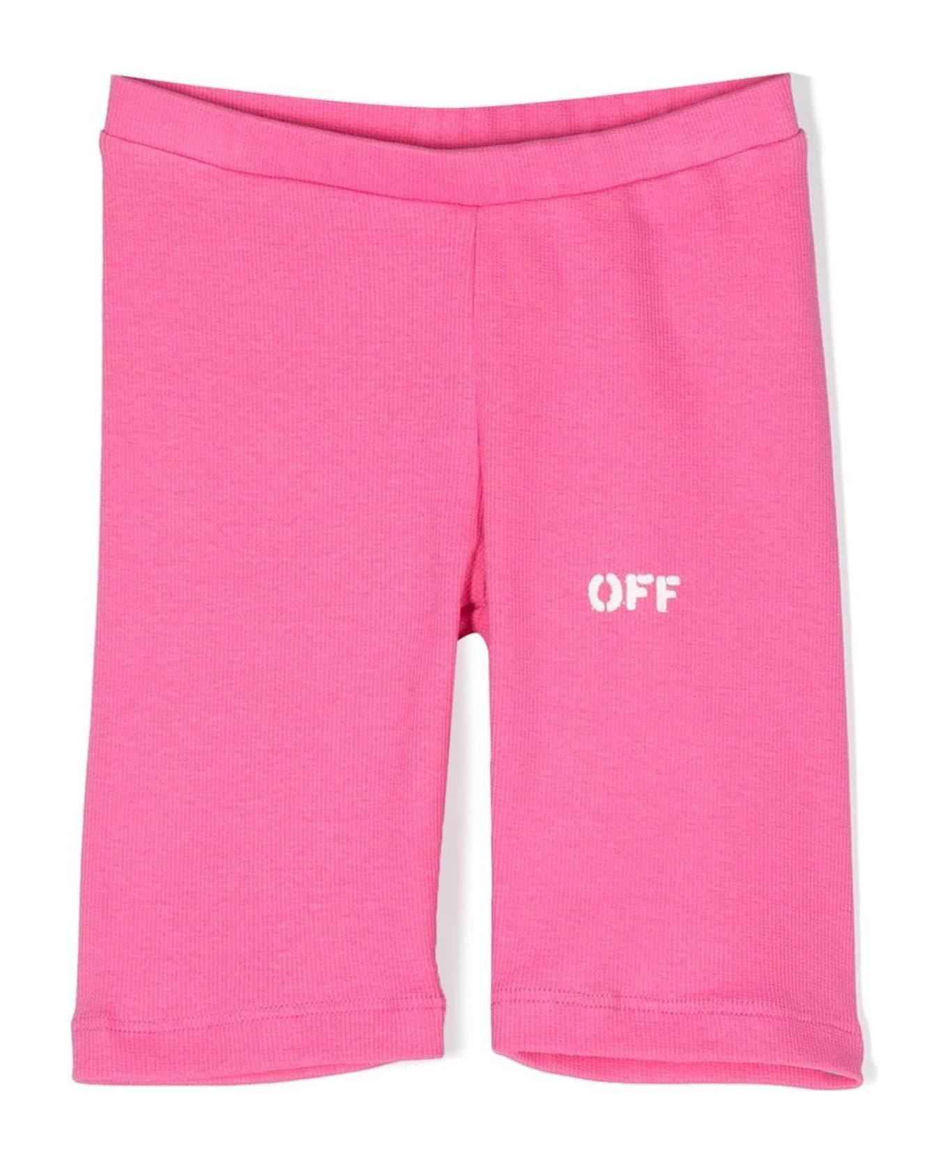 Off-White Pink Cotton Shorts - FUXIA ボトムス
