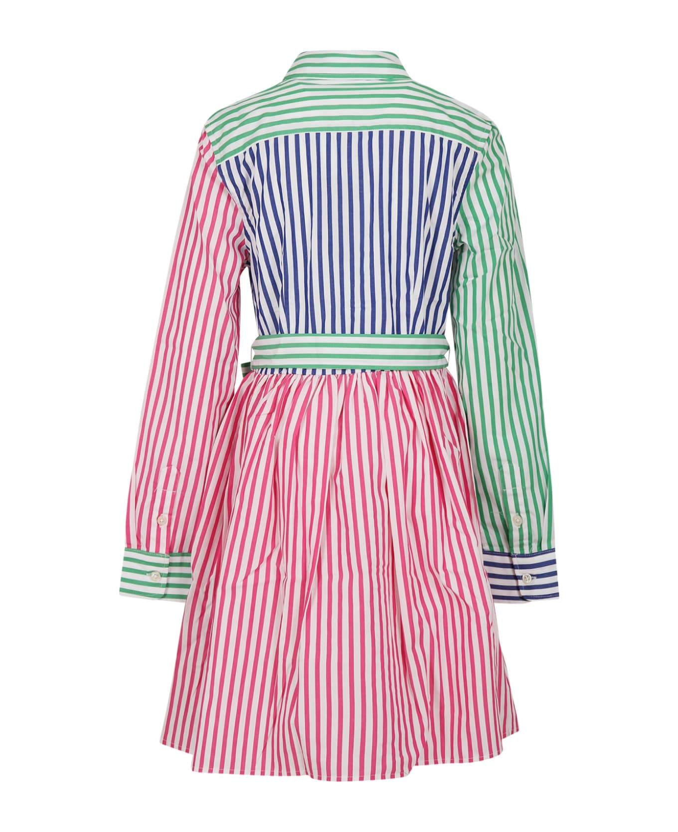 Ralph Lauren White Dress For Girl With Pony - Multicolor