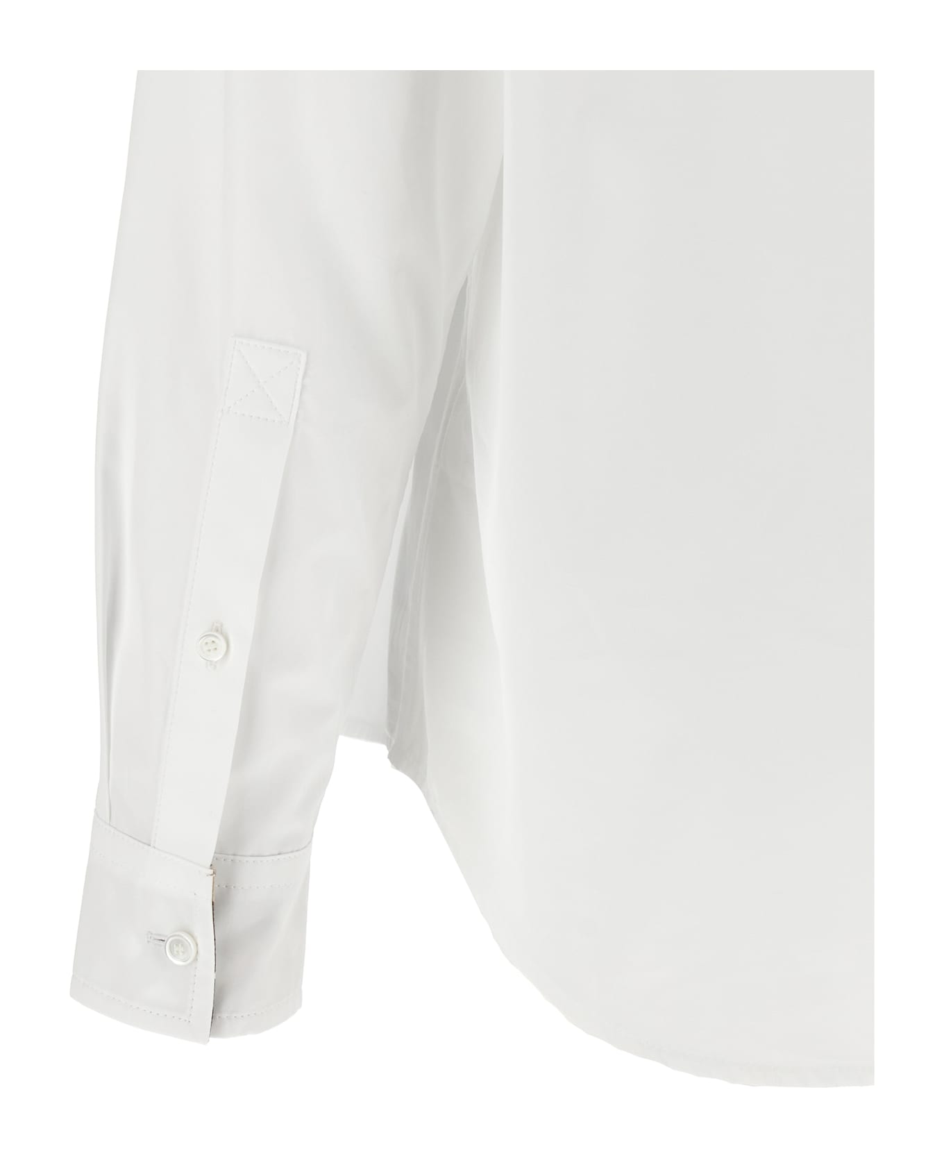 Burberry Check Insert Shirt - White