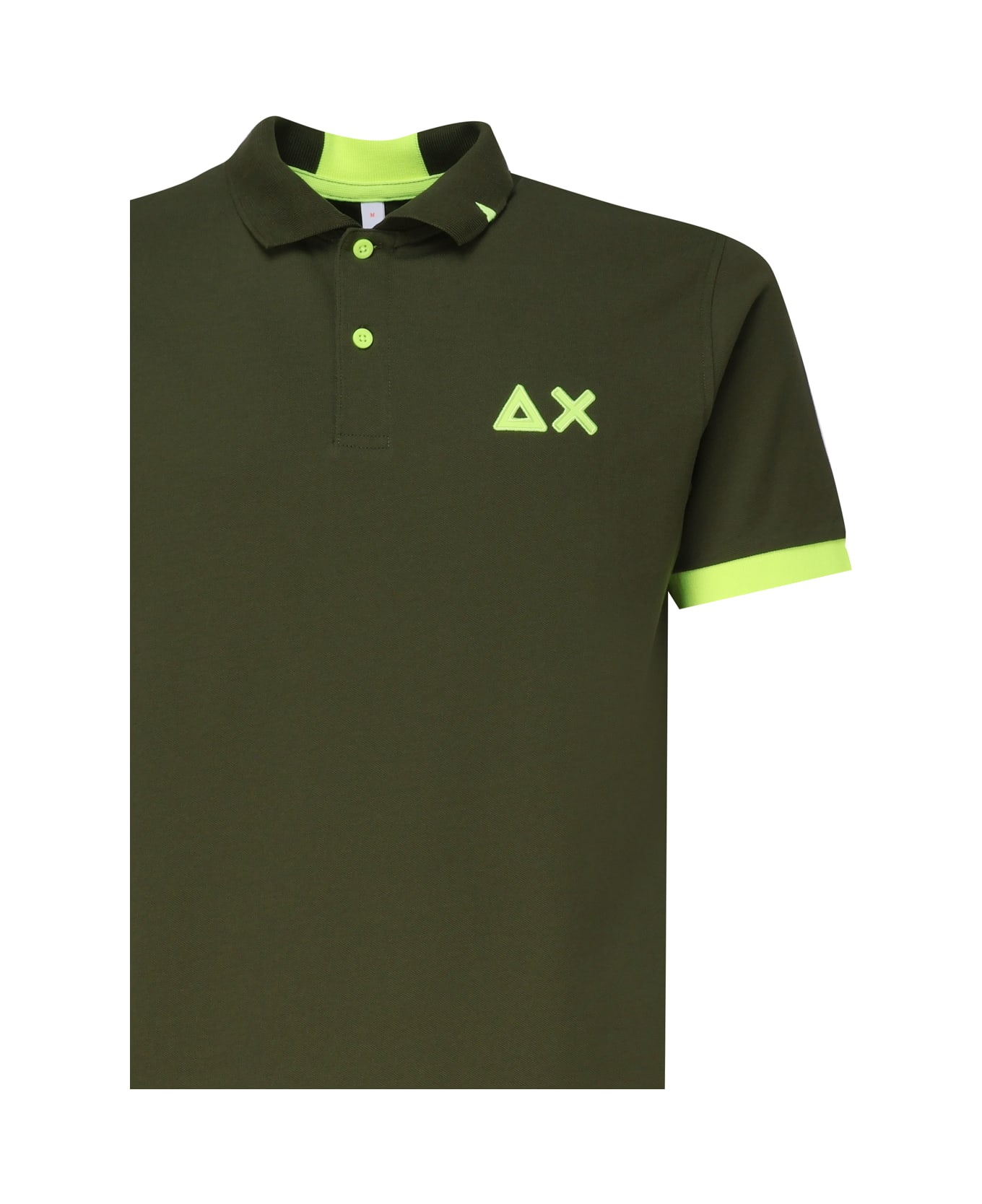 Sun 68 Polo T-shirt With Front Logo - Green