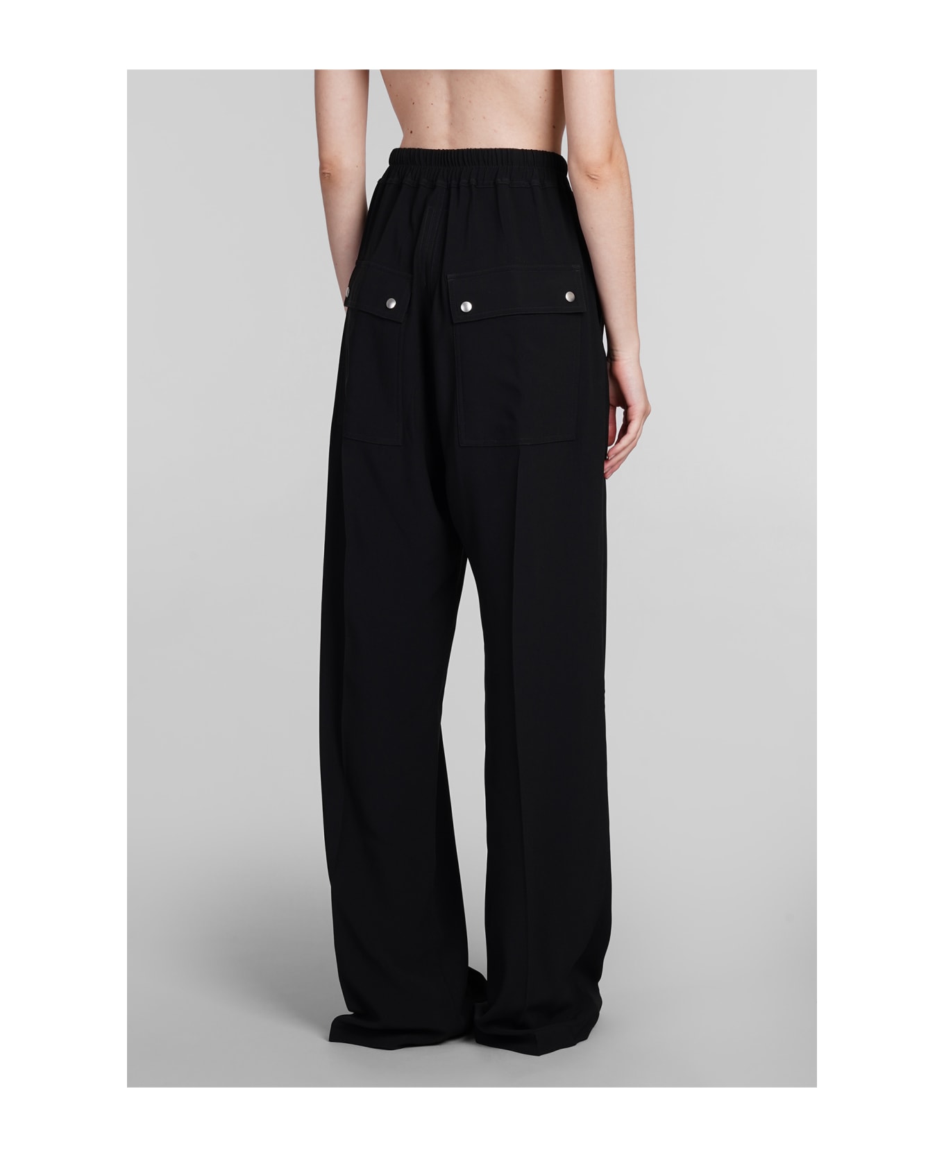 Rick Owens Wide Bela Pants Pants In Black Viscose - black