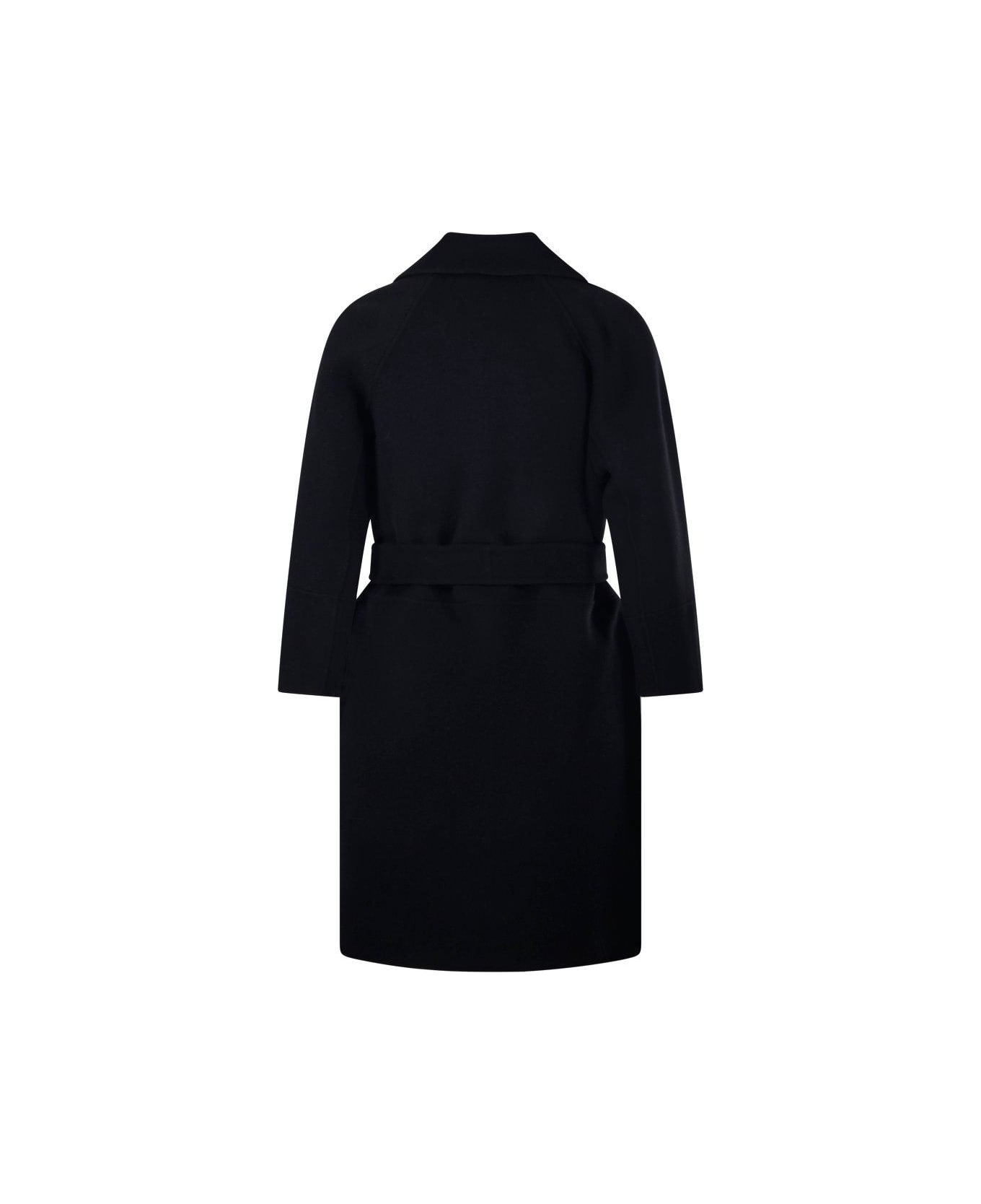 'S Max Mara Arona Belted Straight Hem Coat - Black