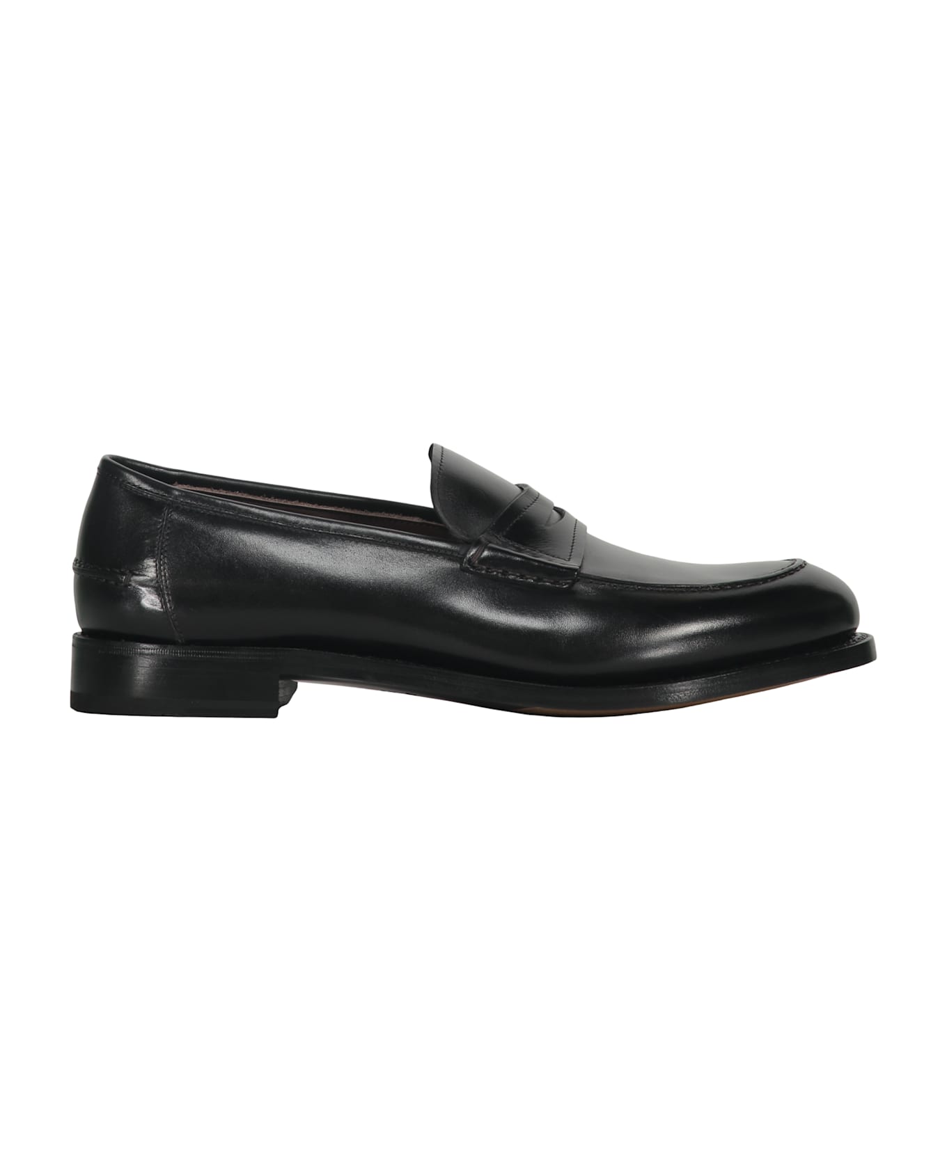 Ferragamo Leather Loafers - black