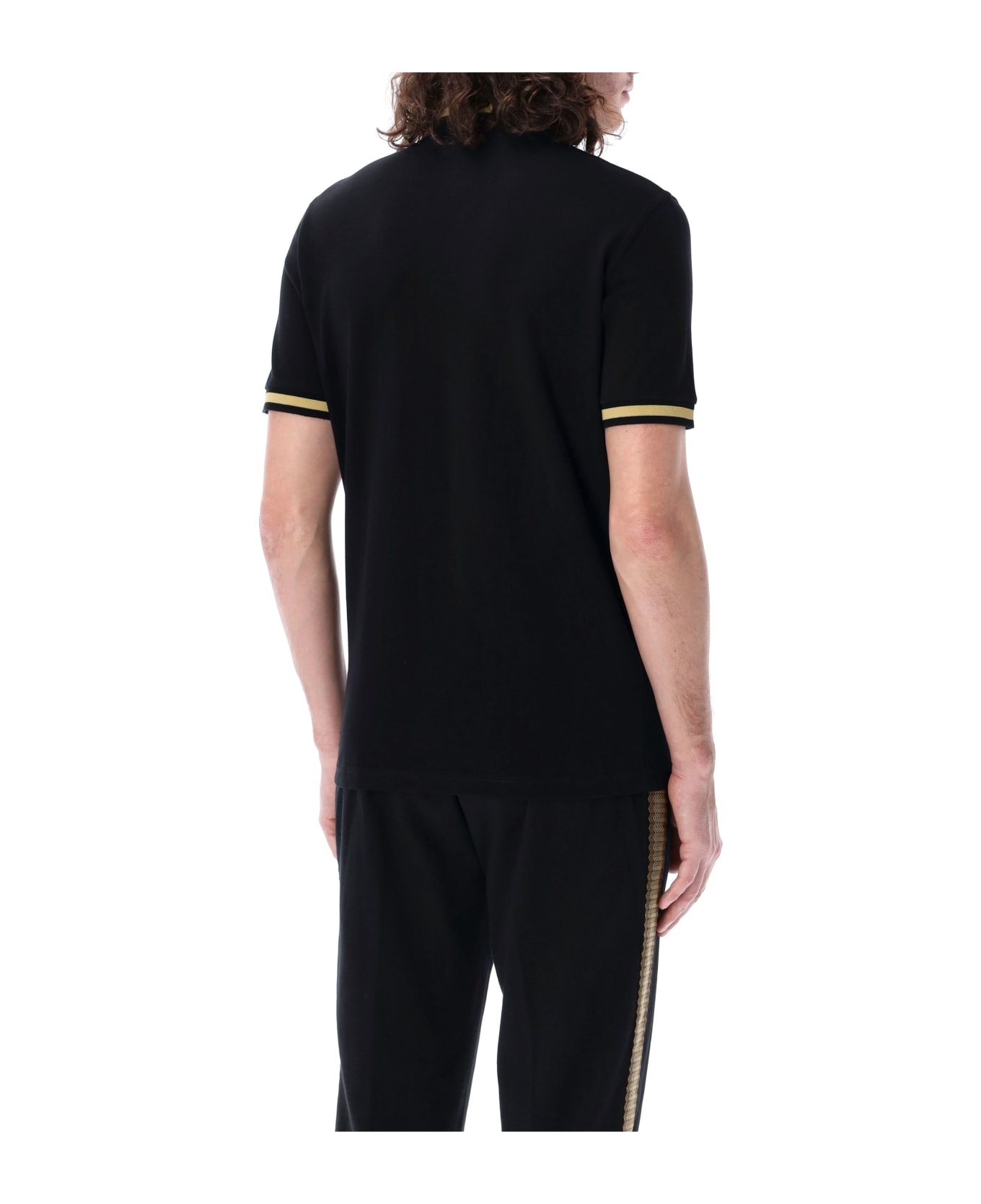 Fred Perry The Single Tipped Polo Shirt - BLACK CHAMPAGNE ポロシャツ