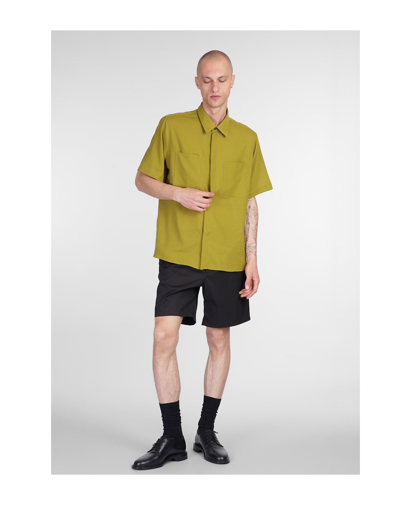 Ami Alexandre Mattiussi Shirt In Green Cotton - green