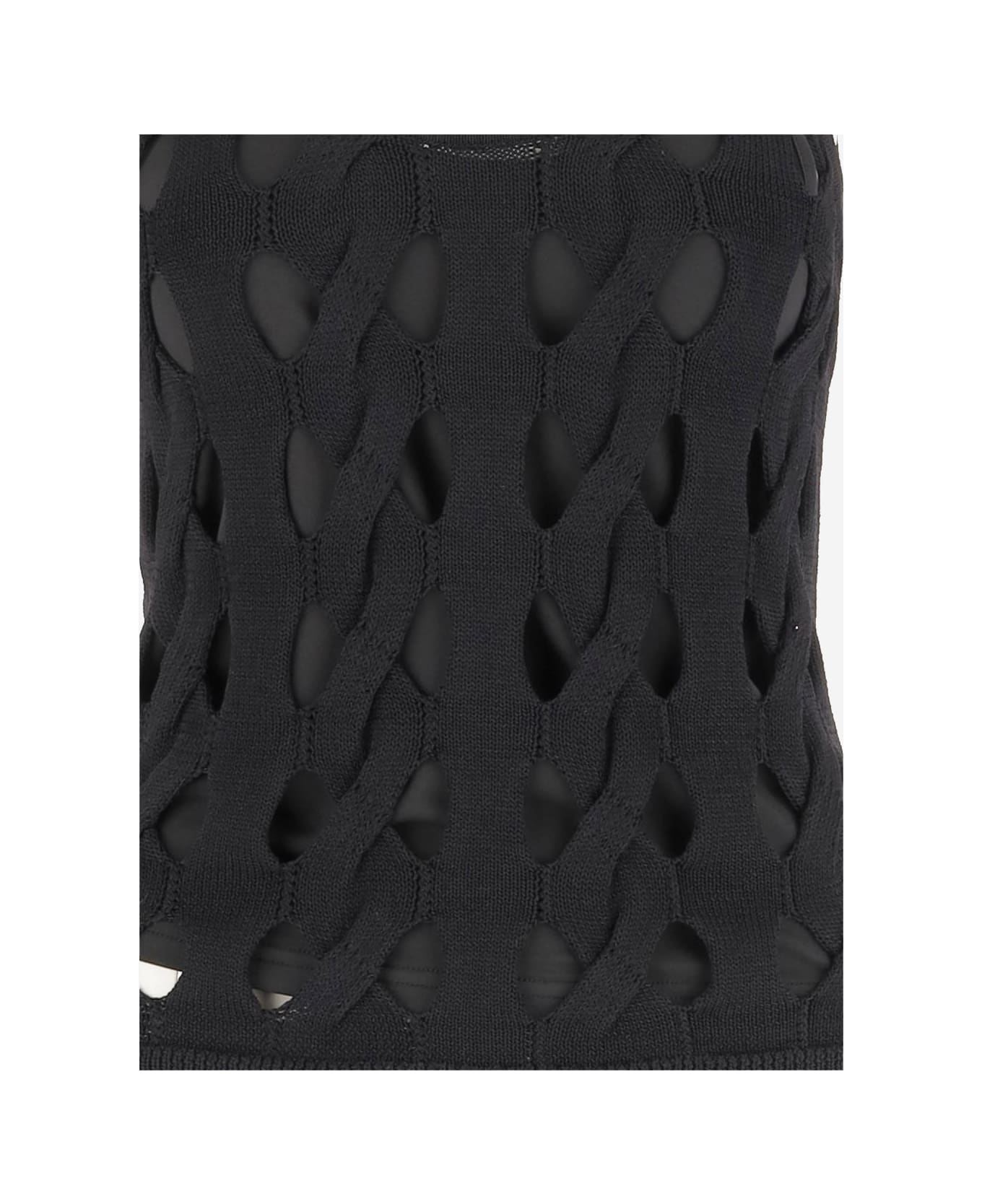 Pinko Viscose Blend Derrik Top - Black