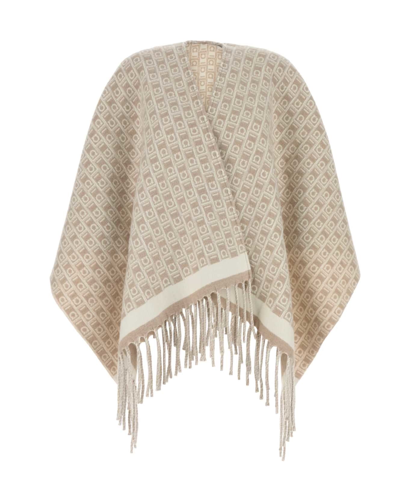 Ferragamo Embroidered Wool Reversible Cape - MASCARPONE