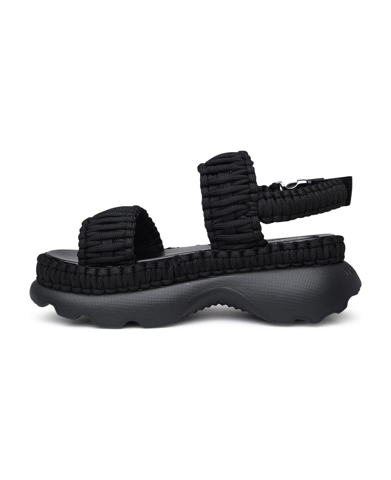 Moncler Black Polyester Beley Sandals - Black サンダル