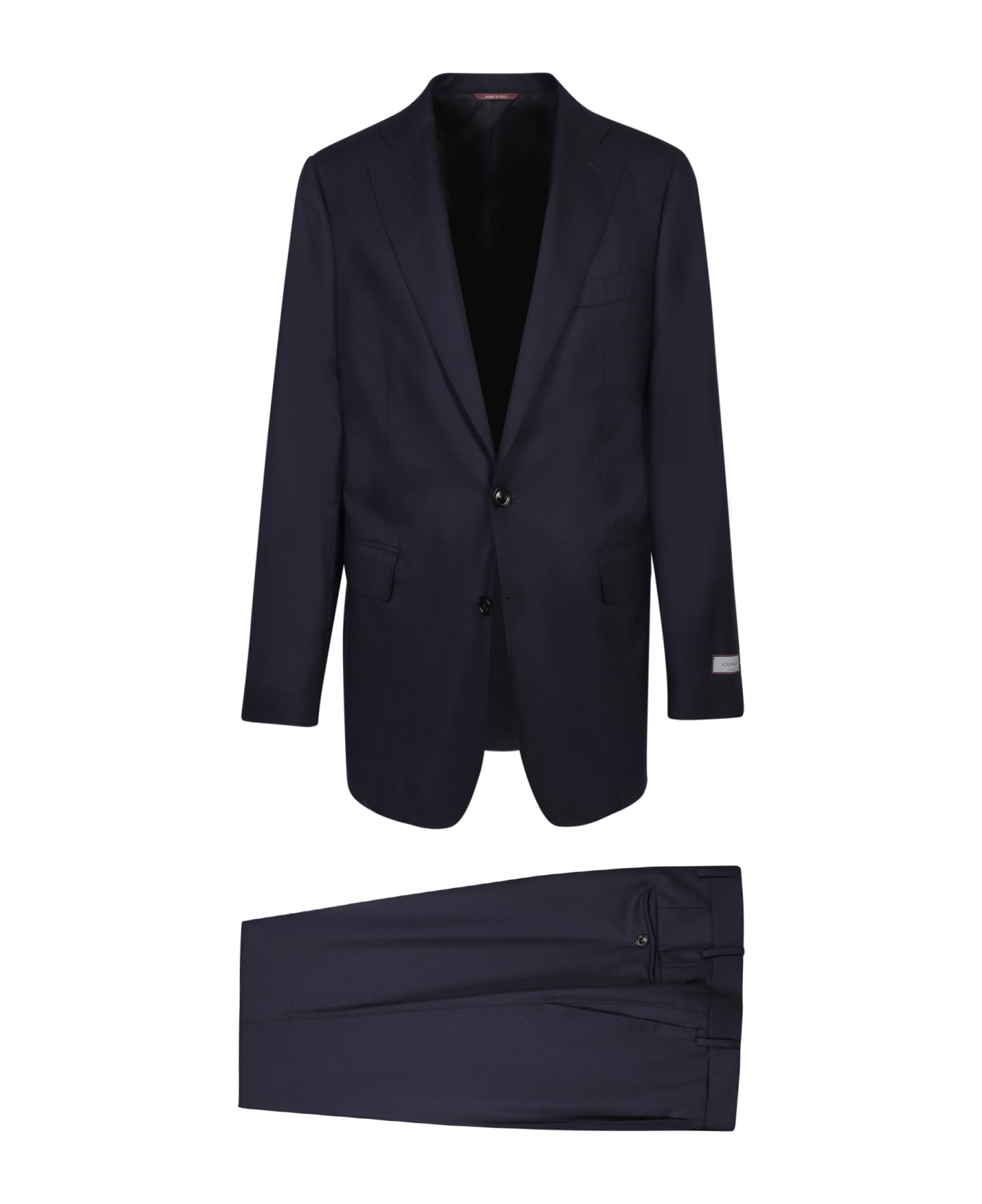 Canali Capri Blue Cashmere Suit - Black