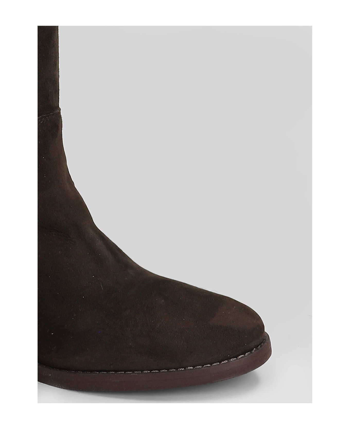 Julie Dee In Dark Brown Suede - dark brown