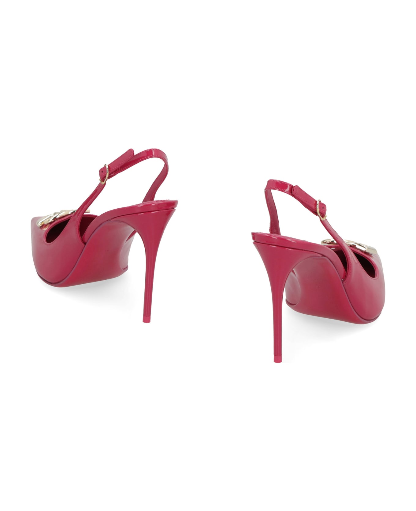 Dolce & Gabbana Leather Slingback Pumps - Cyclamen