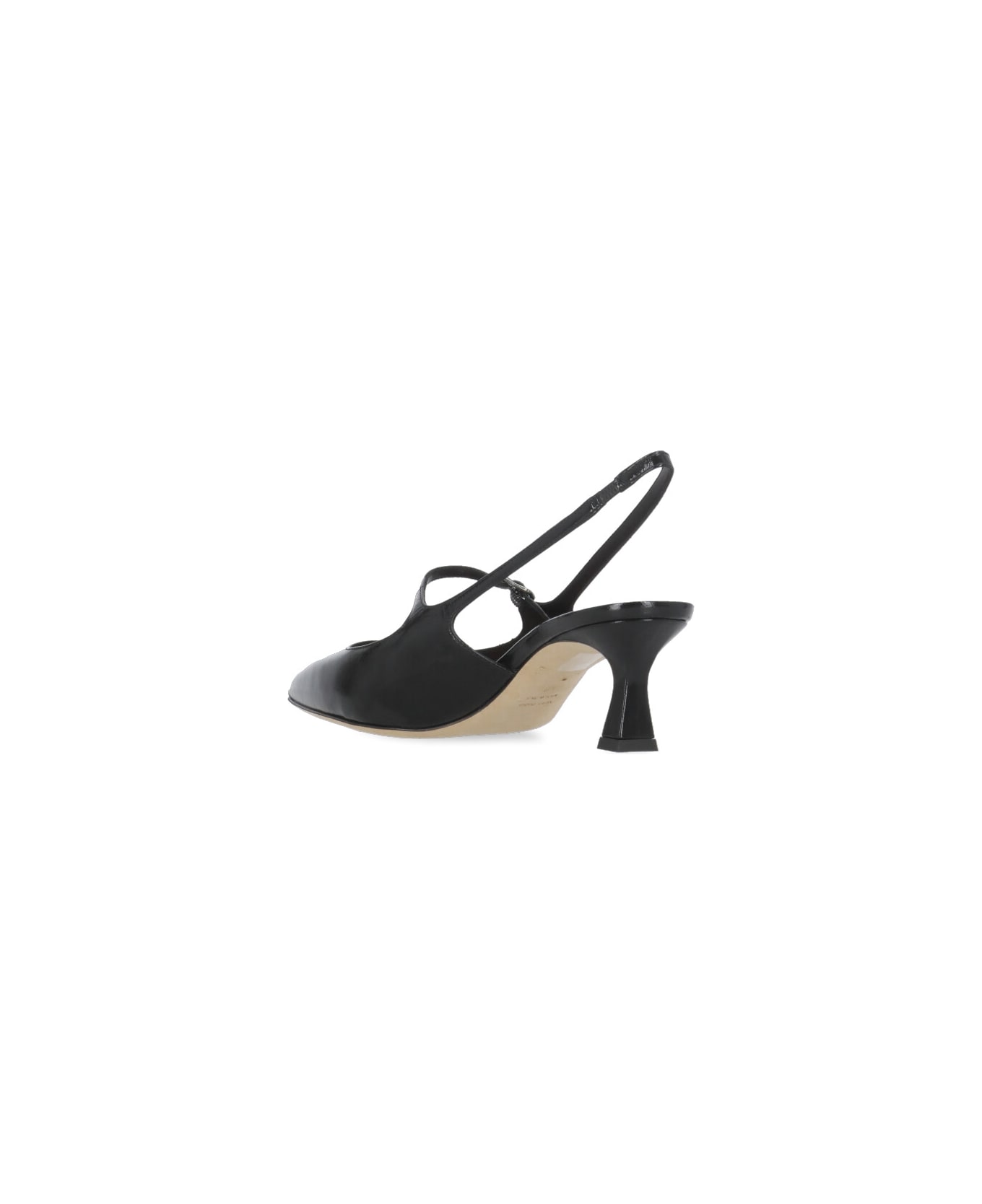 Julie Dee Leather Slingback - Black
