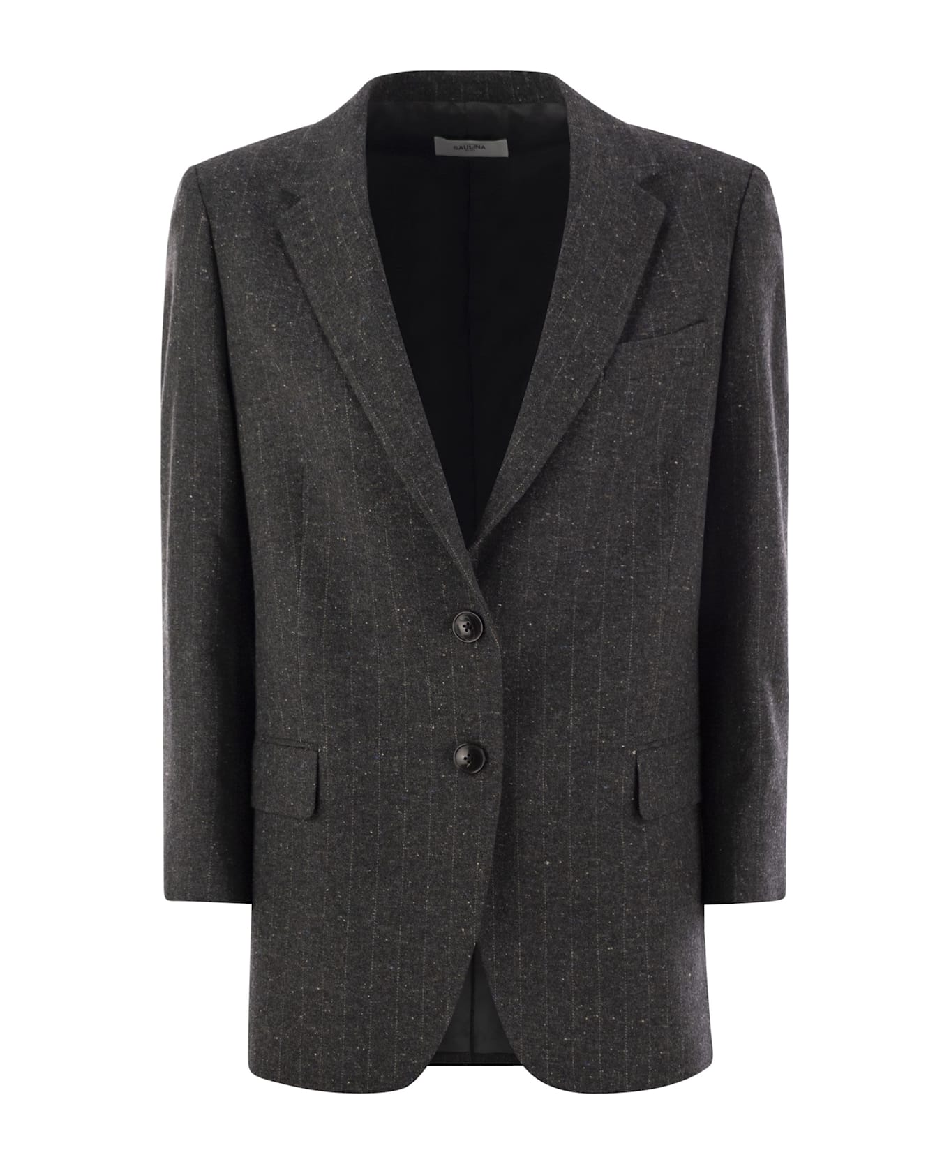 Saulina Milano Antonia - Single-breasted Jacket In Wool Blend - Grey