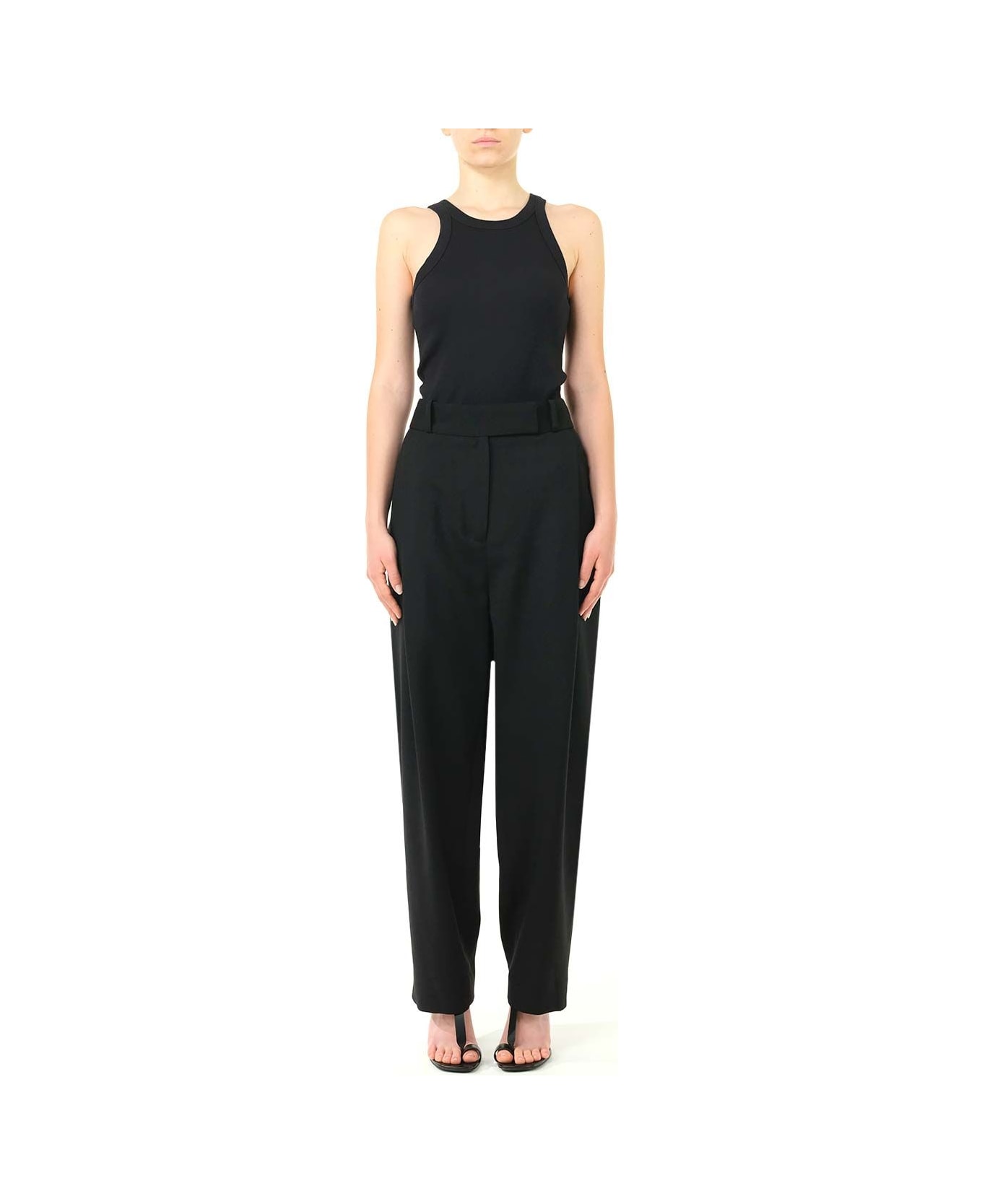 Totême Ribbed Tank Top - Black