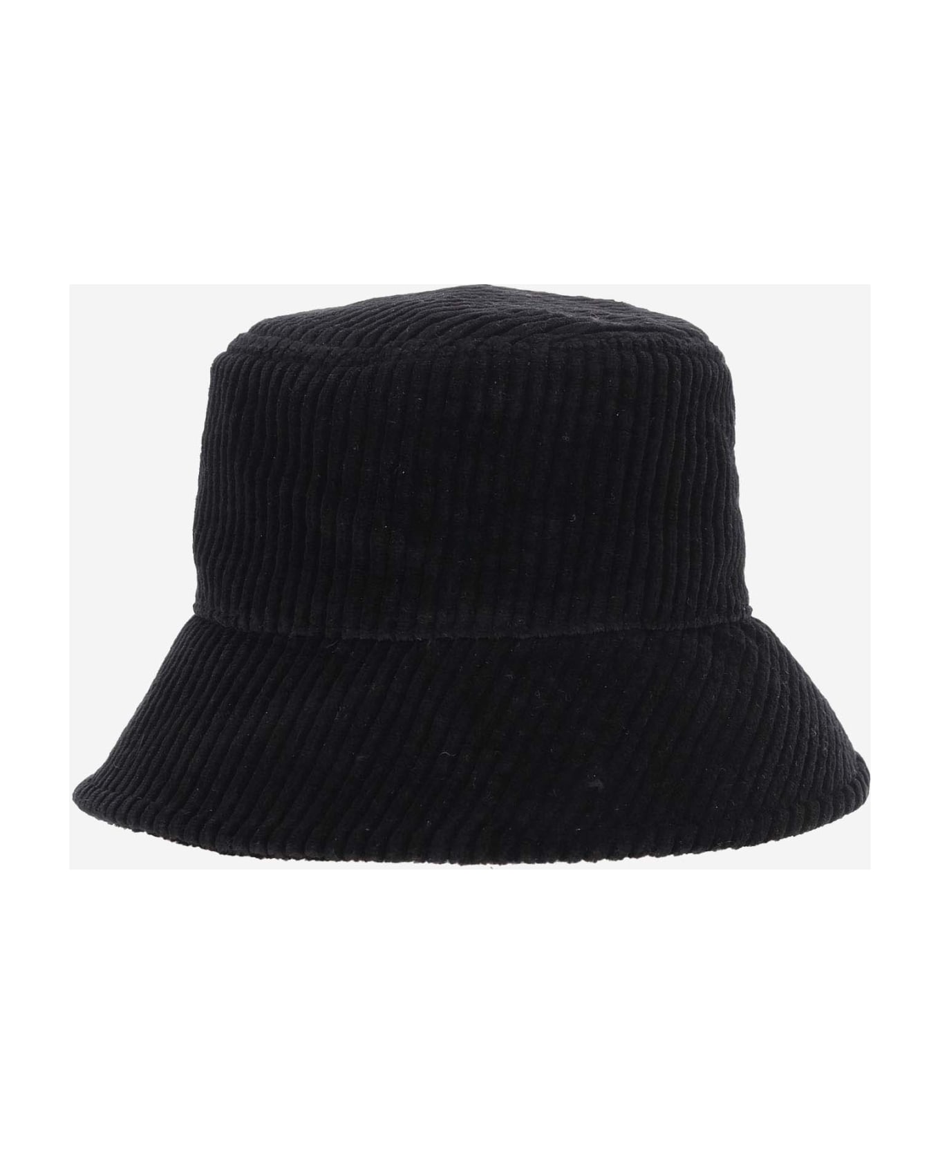 Jil Sander Cotton Velvet Bucket Hat - Black