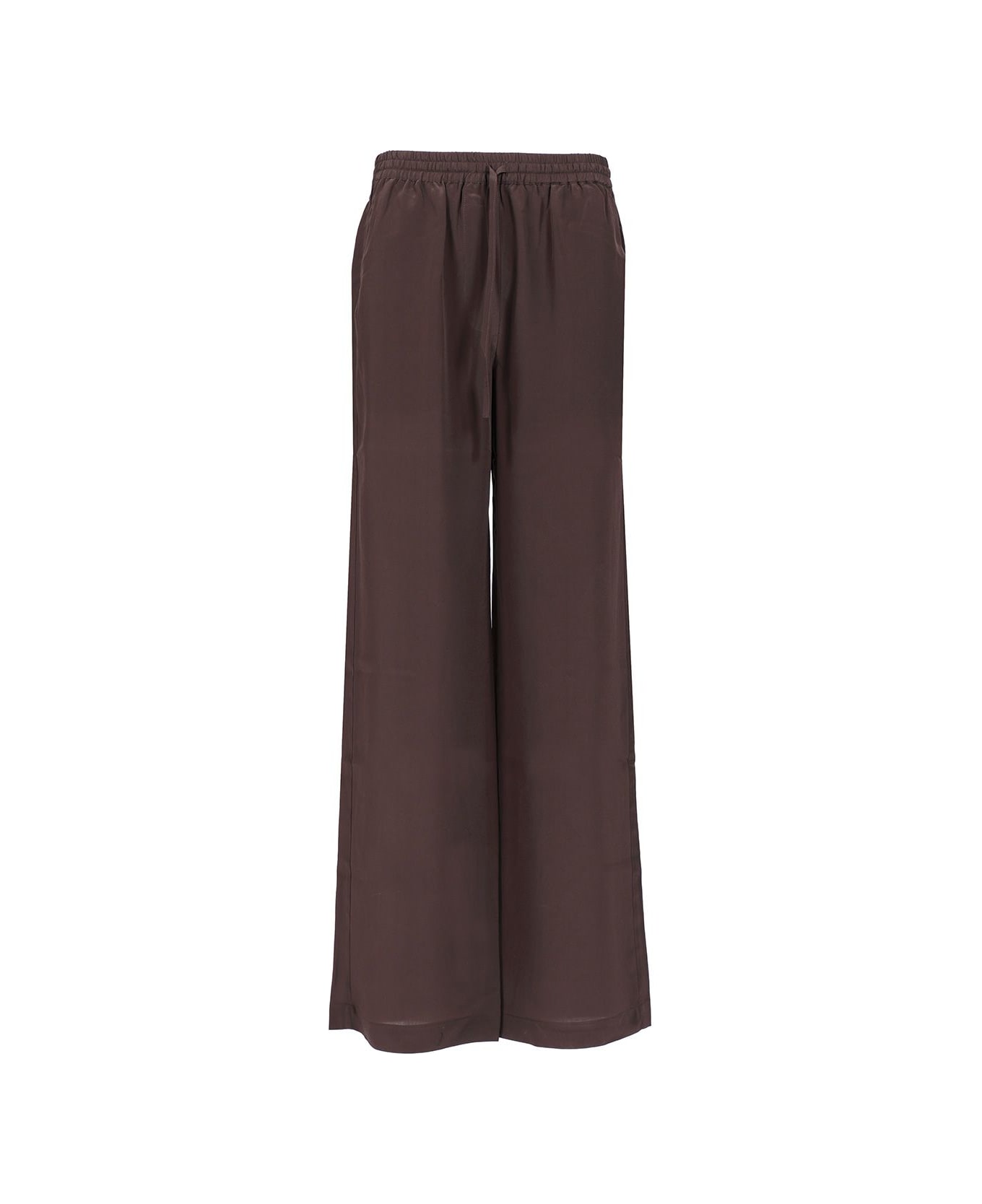 Parosh Silk Pants - Brown