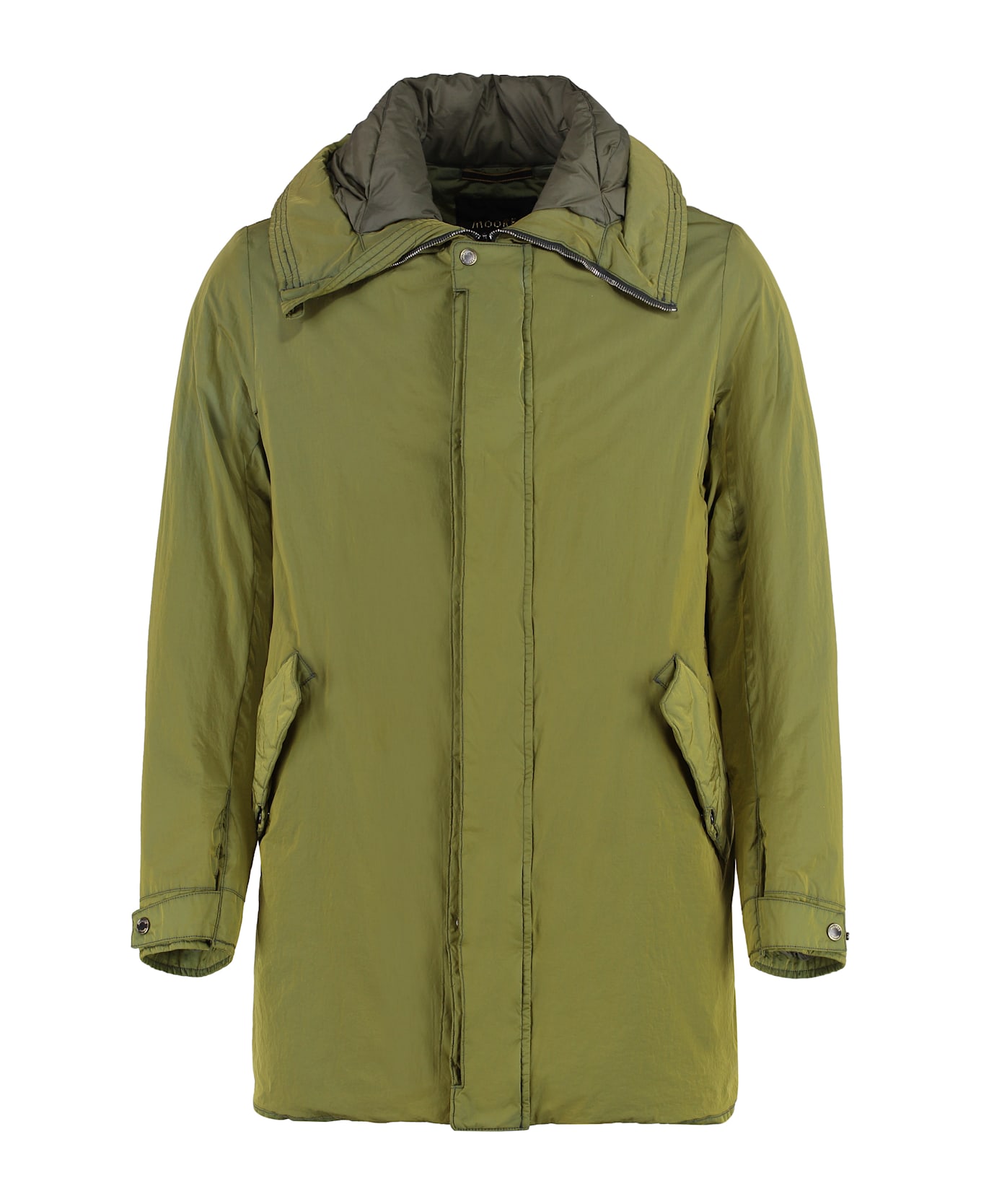 Moorer Alibrando Hooded Nylon Jacket - Mustard