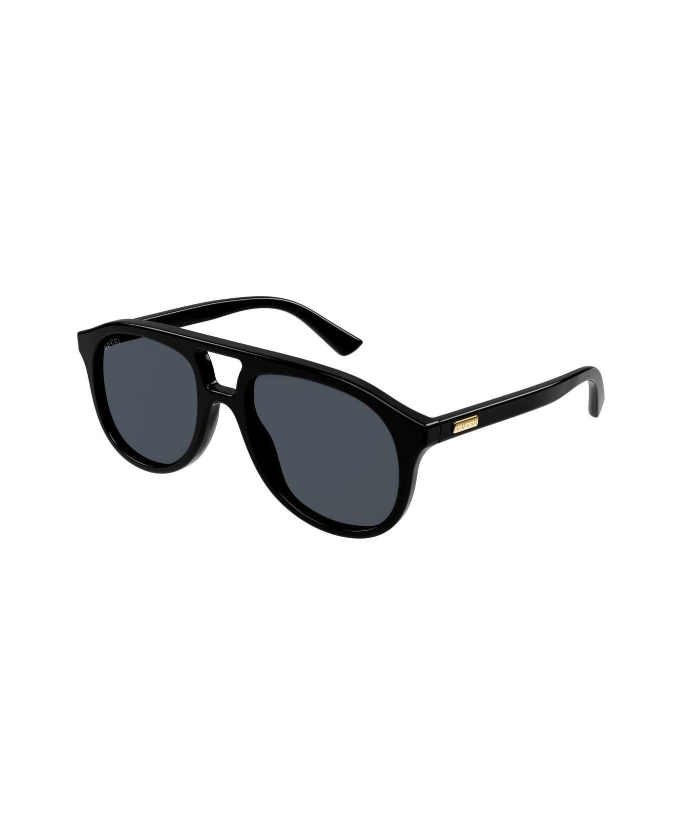 Gucci Eyewear Aviator Frame Sunglasses Sunglasses - 004 BLACK BLACK GREY