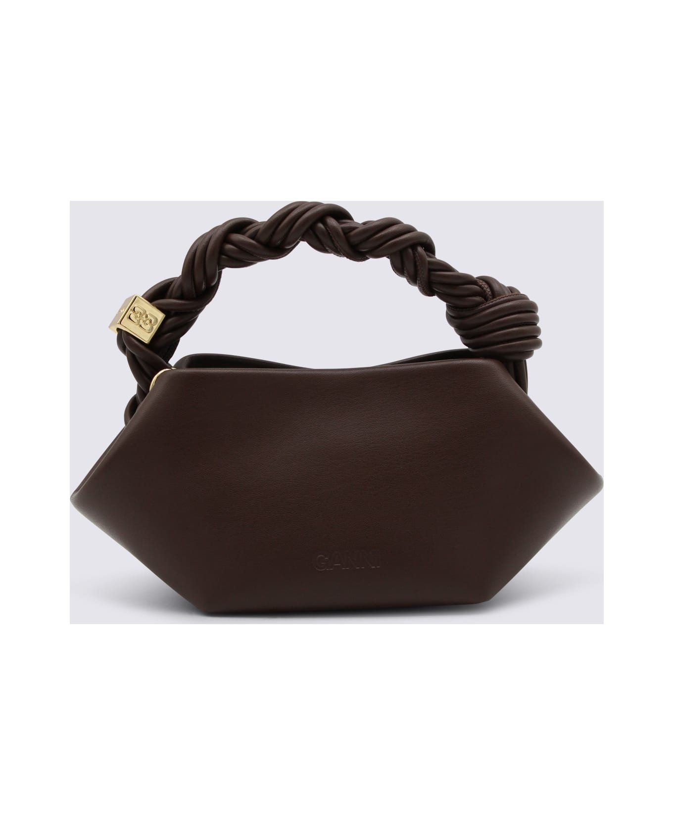 Ganni Chocolate Top Handle Bag - CHOCOLATE FONDANT