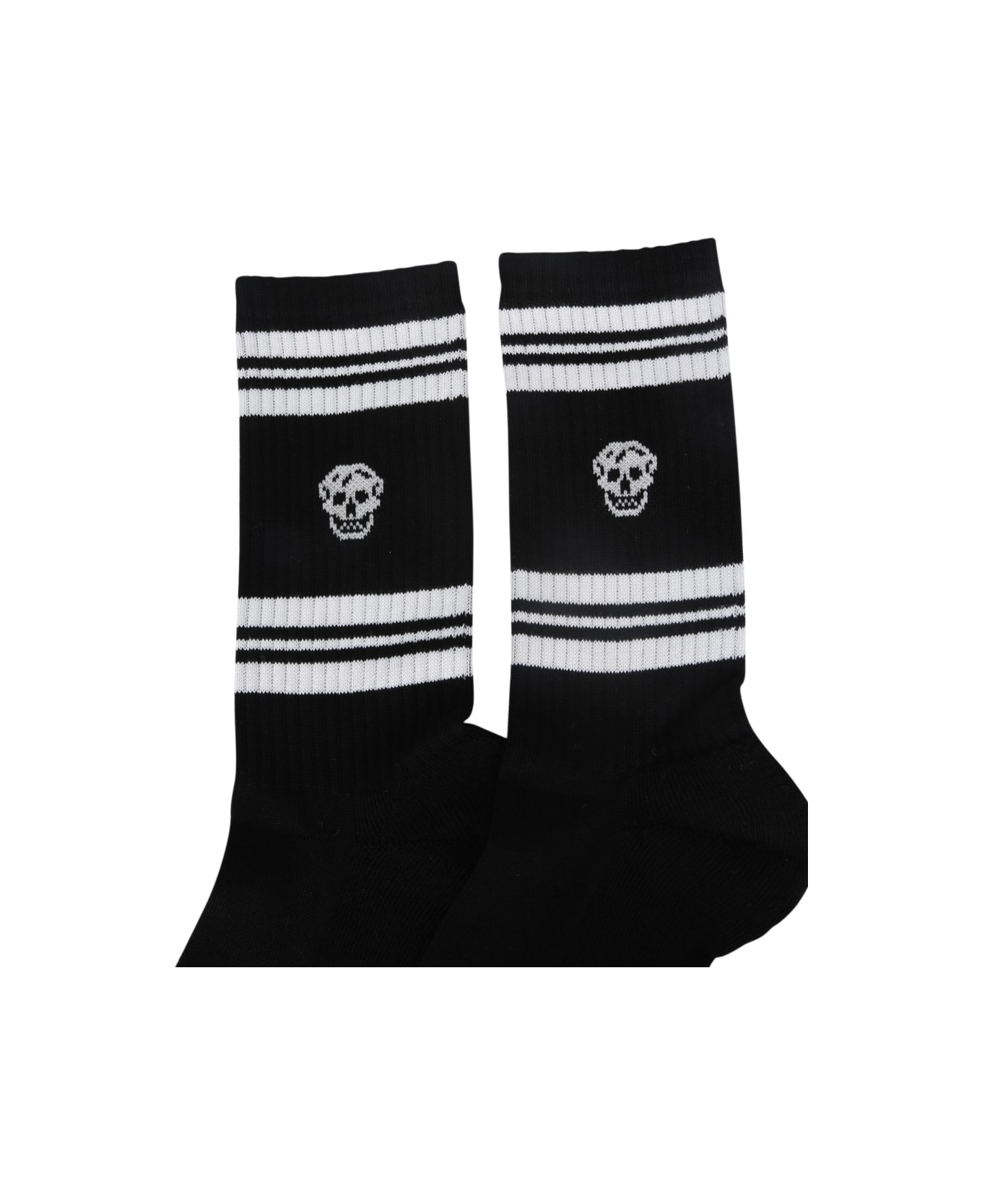 Alexander McQueen Sports Skull Socks - BLACK