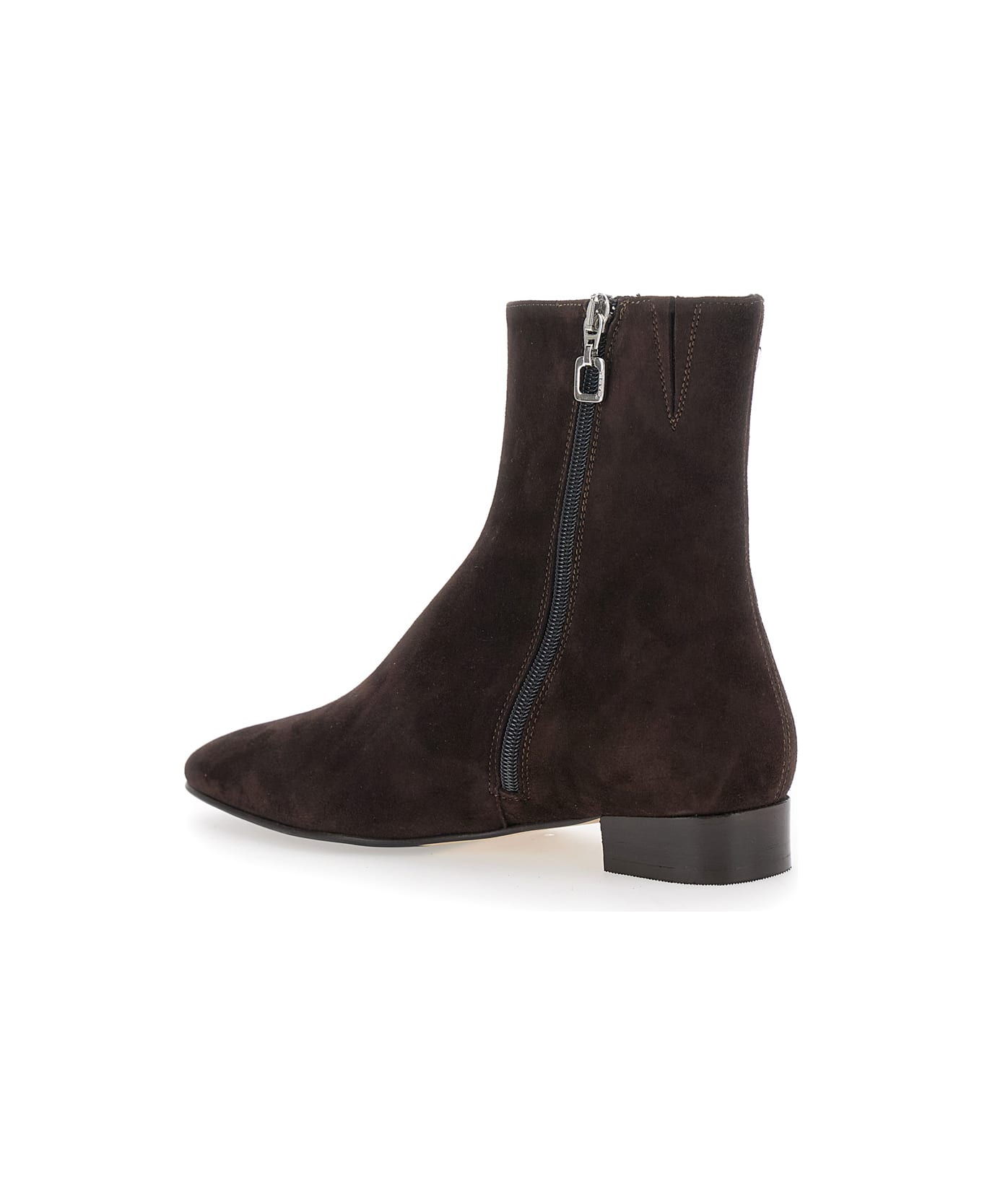 Carel 'aiglon' Brown Boots With Logo Embroidery On The Side And Zip Closure On The Side In Suede Woman - Brown