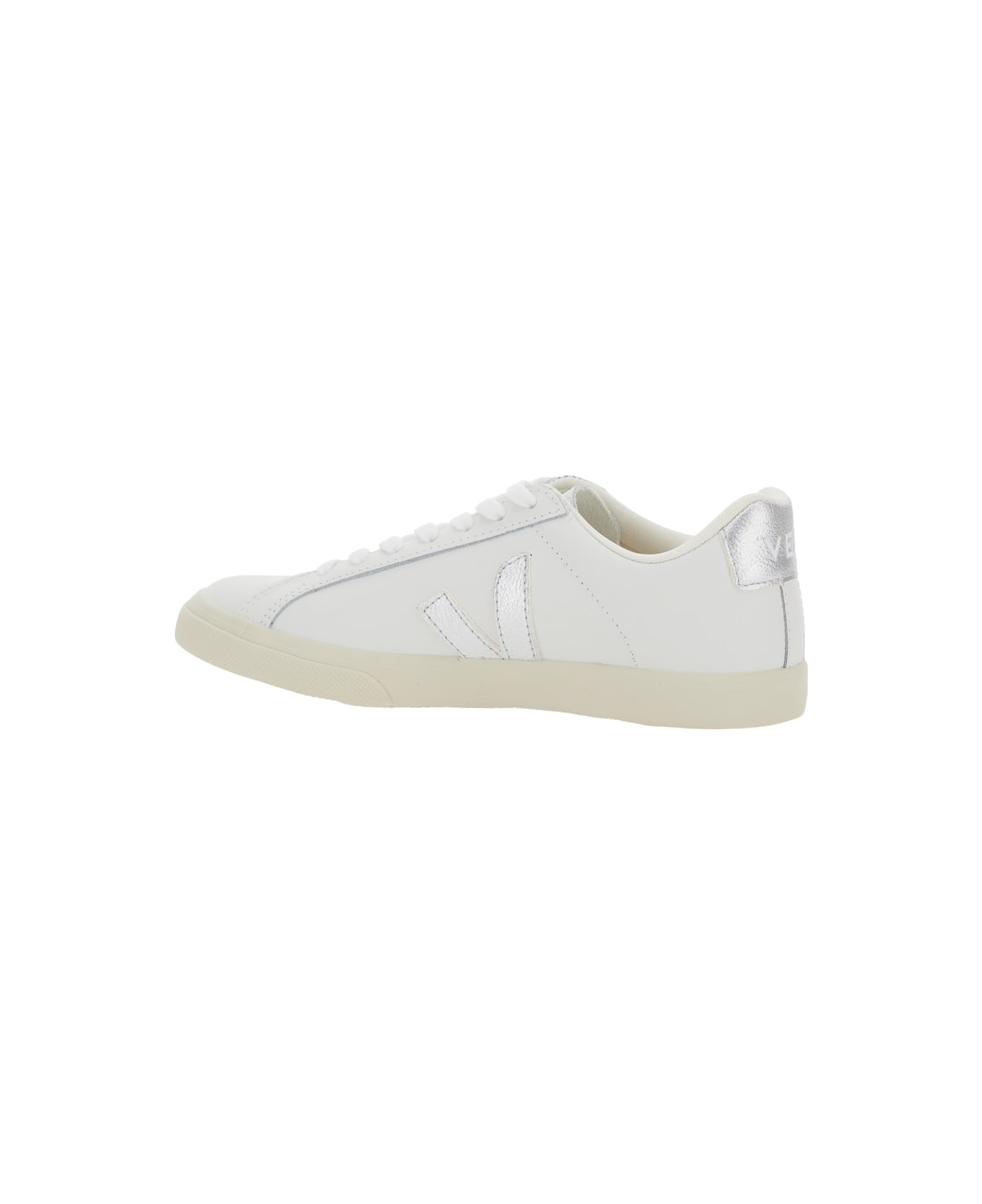 Veja 'esplar' White Sneakers With Contrasting Side Logo In Leather Woman - White