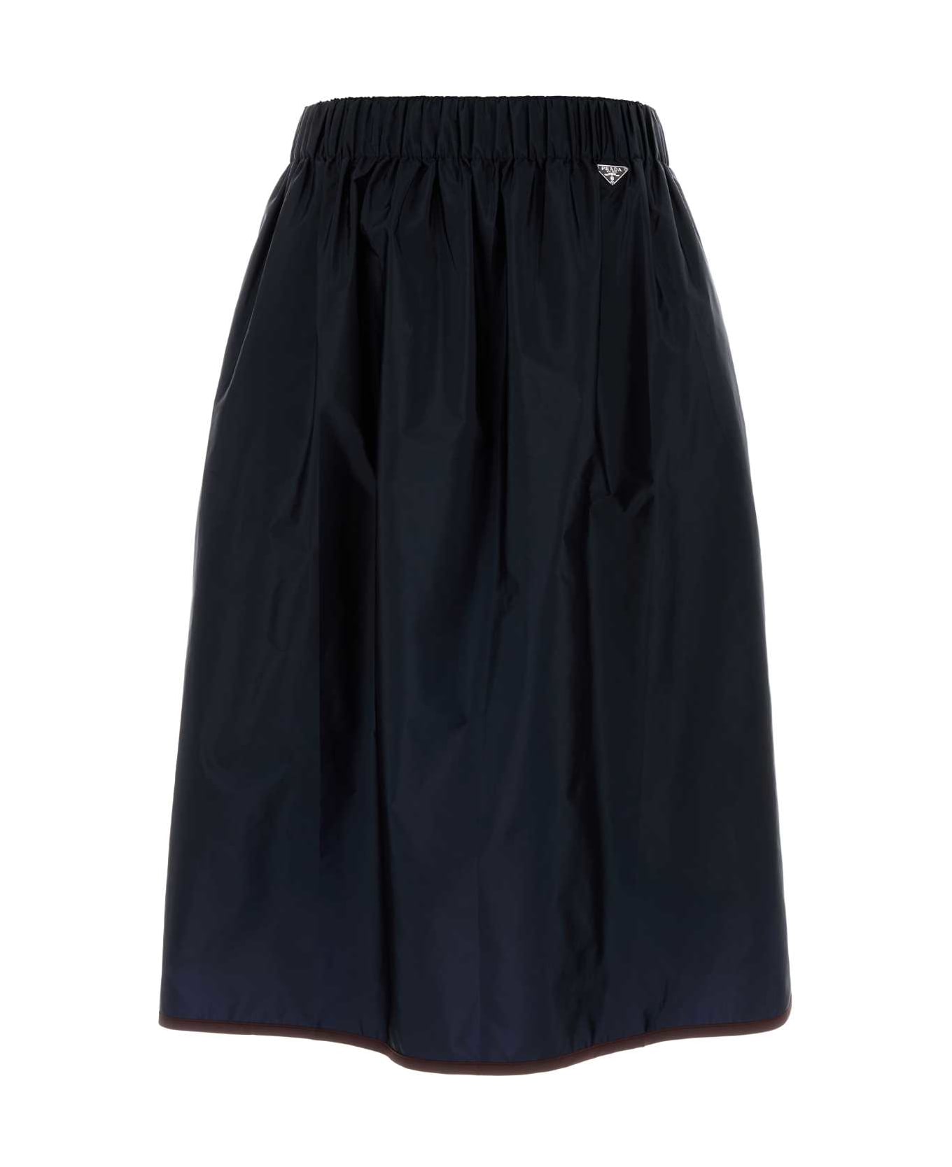 Prada Midnight Blue Re-nylon Skirt - ROYAL+GRANATO