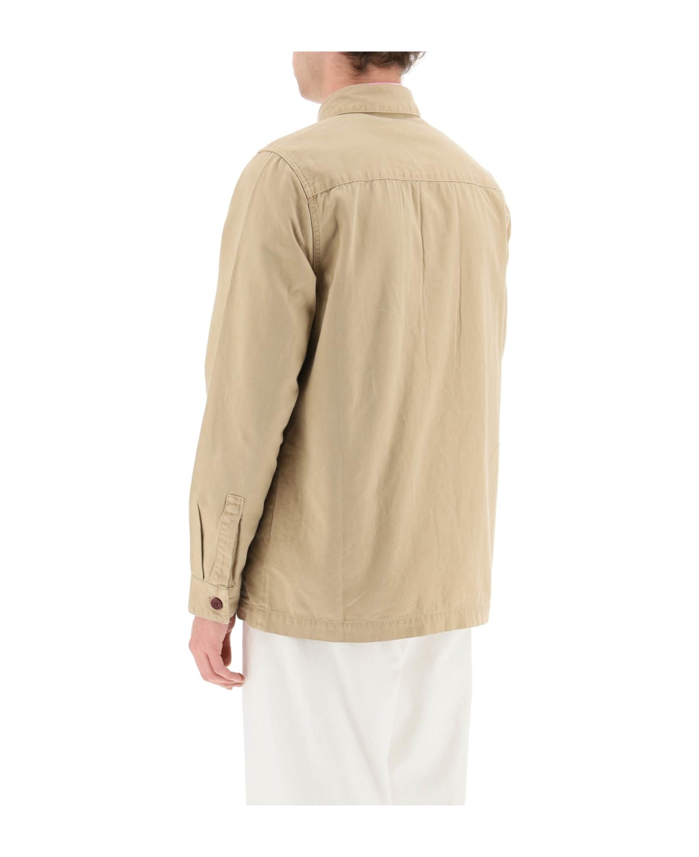 Barbour Washed Overshirt Jacket - WASHED STONE (Beige) シャツ