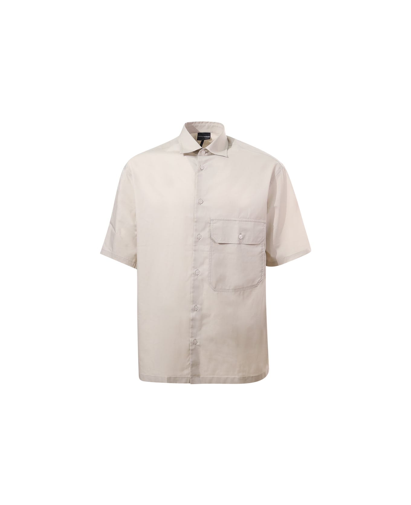 Emporio Armani Shirt In Grey Cotton - grey