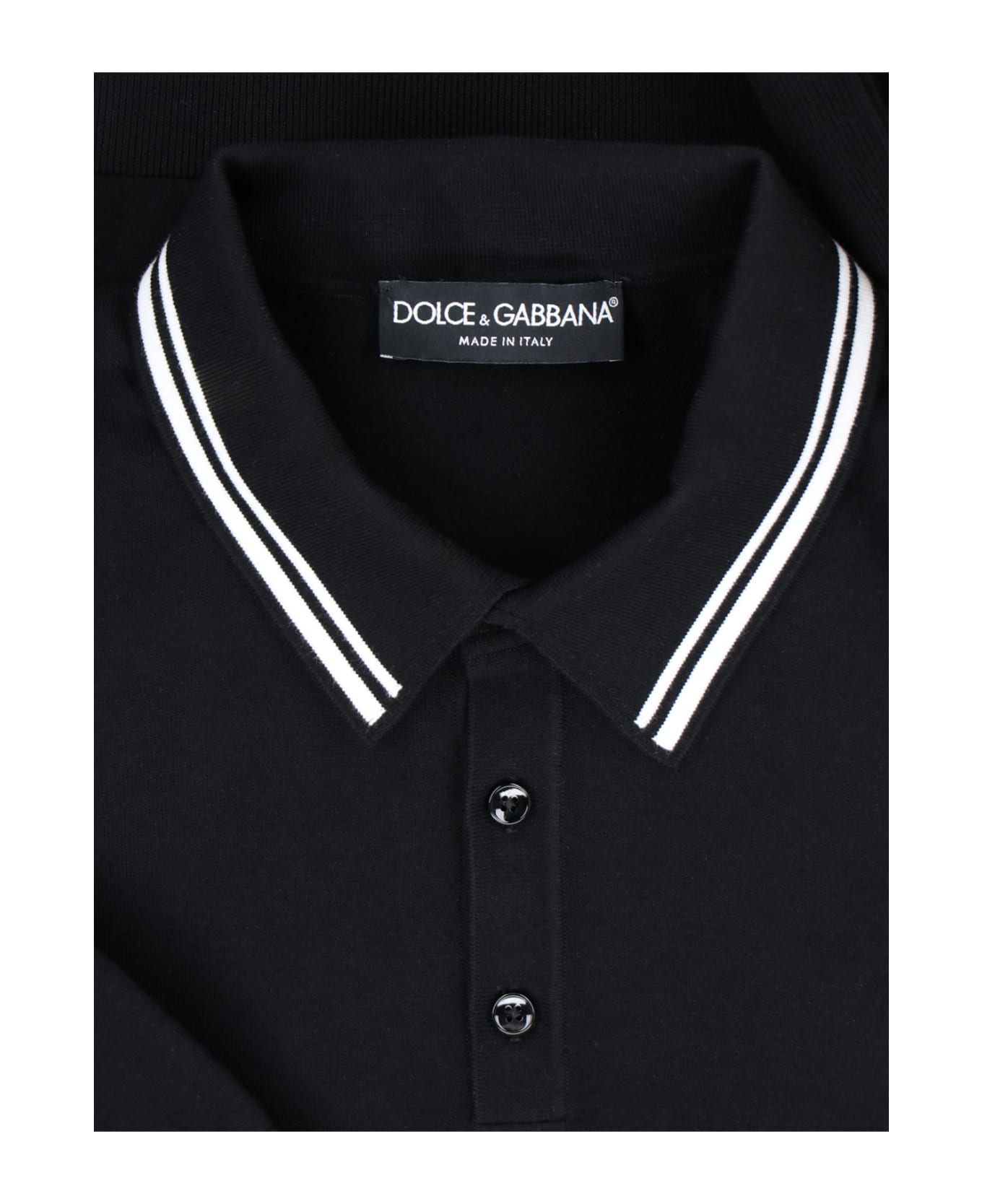Dolce & Gabbana Slim Fit Polo Shirt - Black ポロシャツ