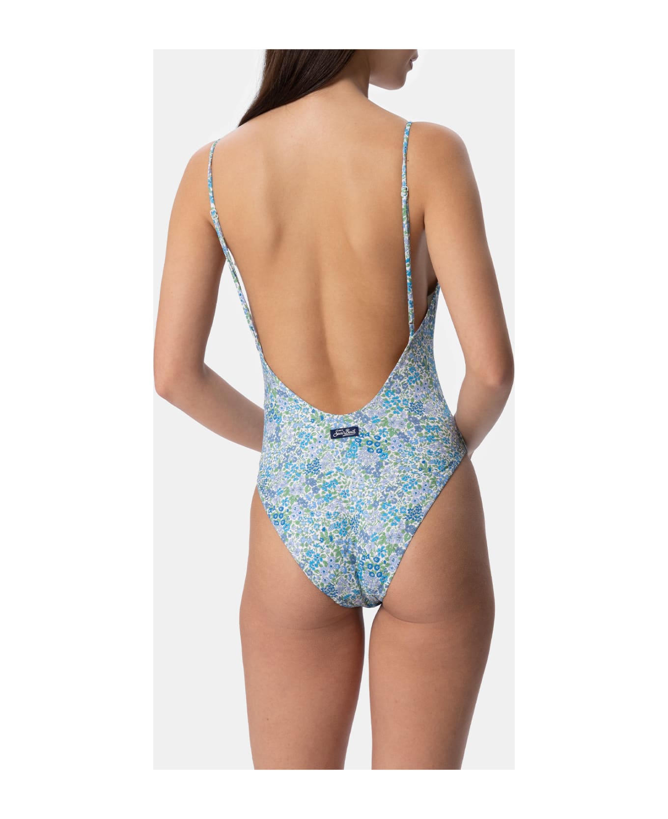 MC2 Saint Barth Woman Joanna Luise One-piece Swimsuit Cecille | Made With Liberty Fabric - WHITE