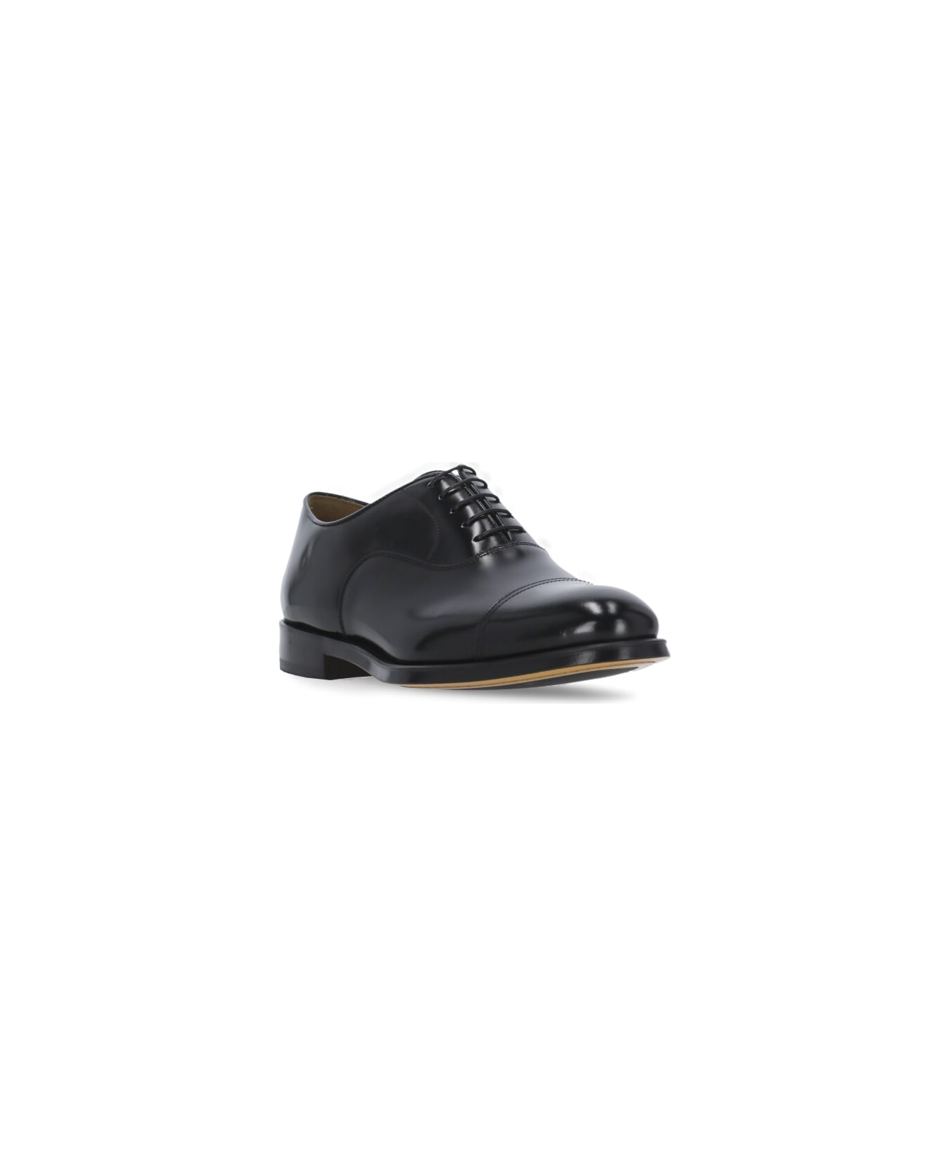 Doucal
s Smooth Leather Lace-up Shoes - Black