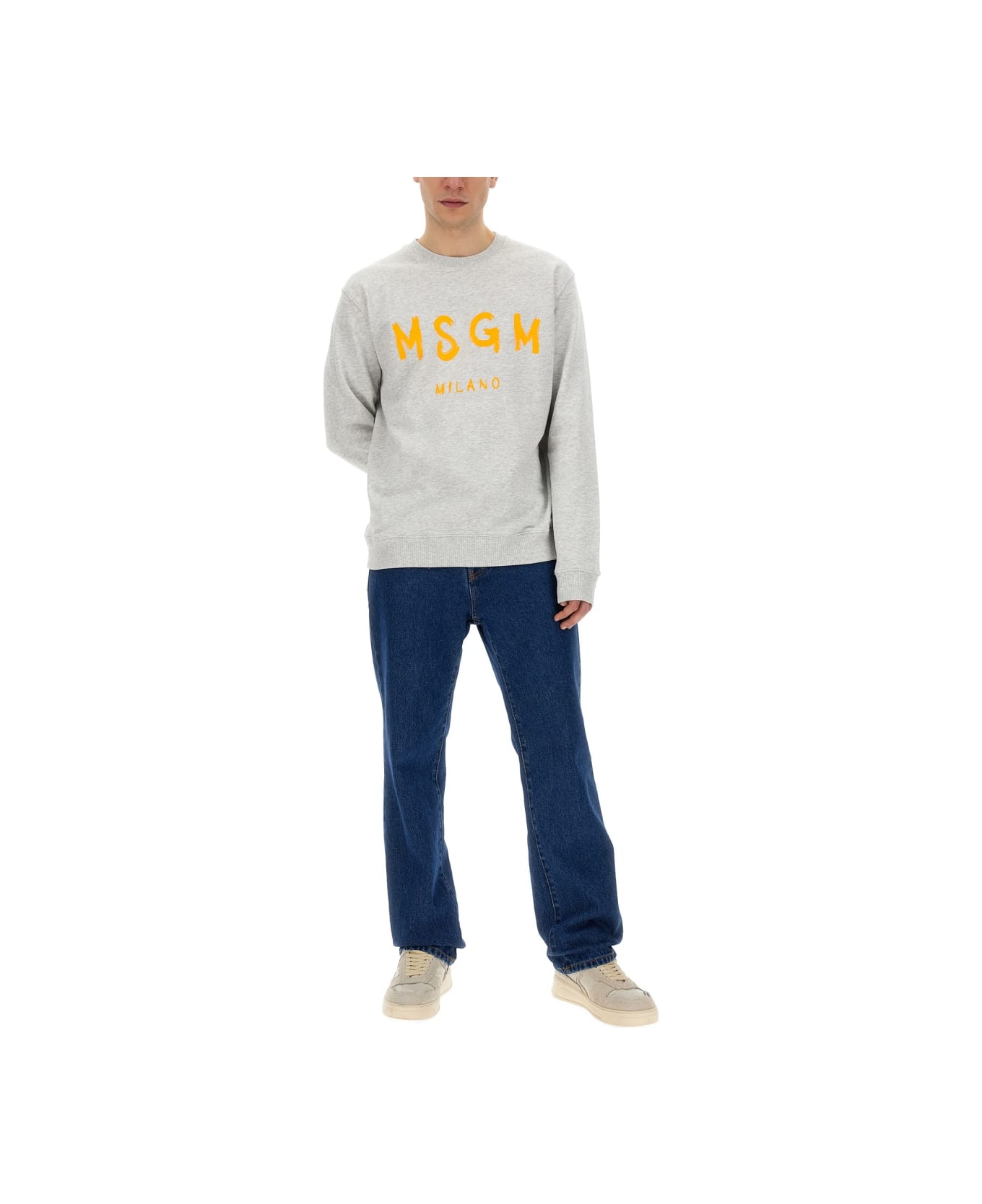 MSGM Sweatshirt With Logo - GREY
