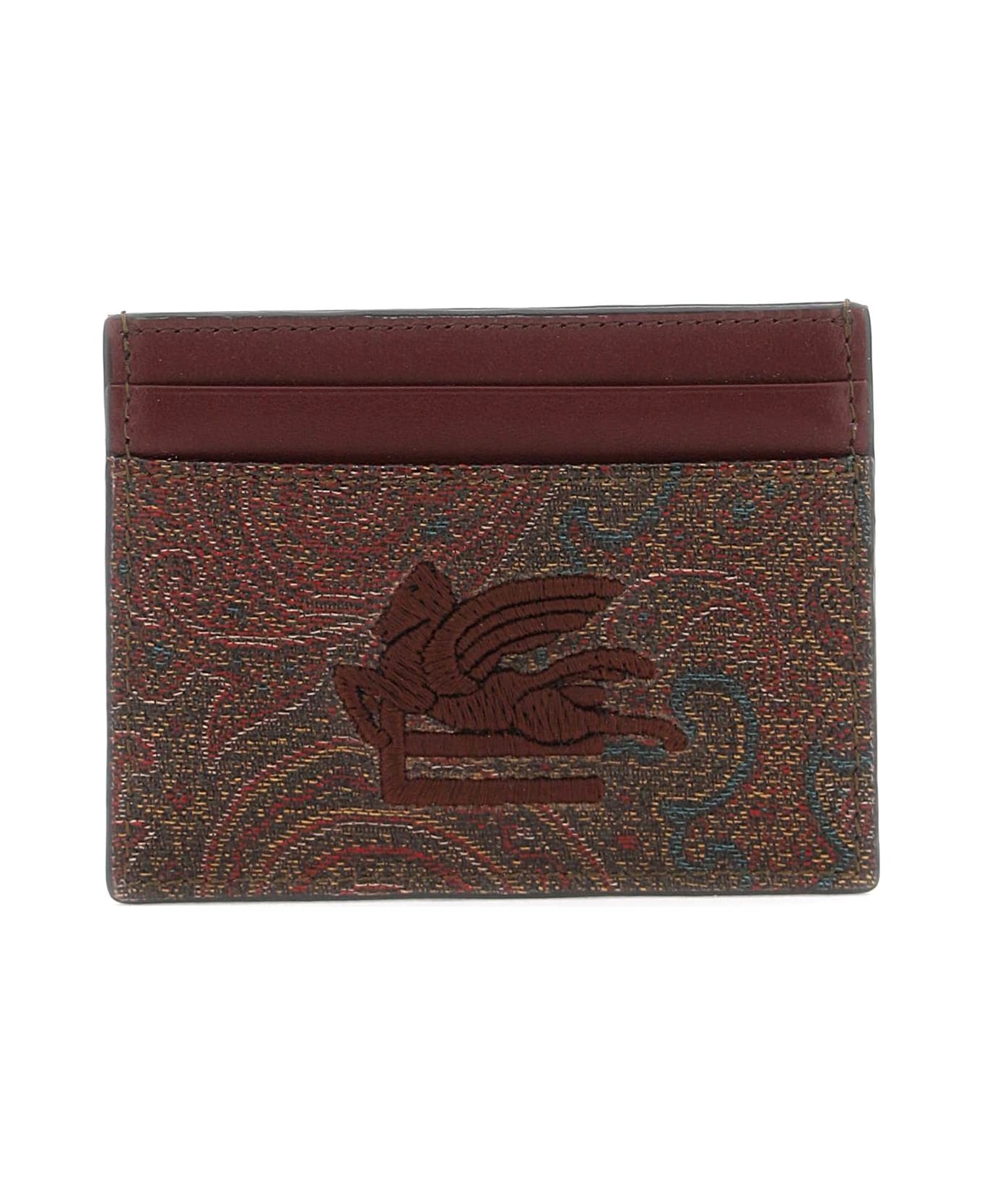 Etro Paisley Cardholder - RED (Brown) 財布