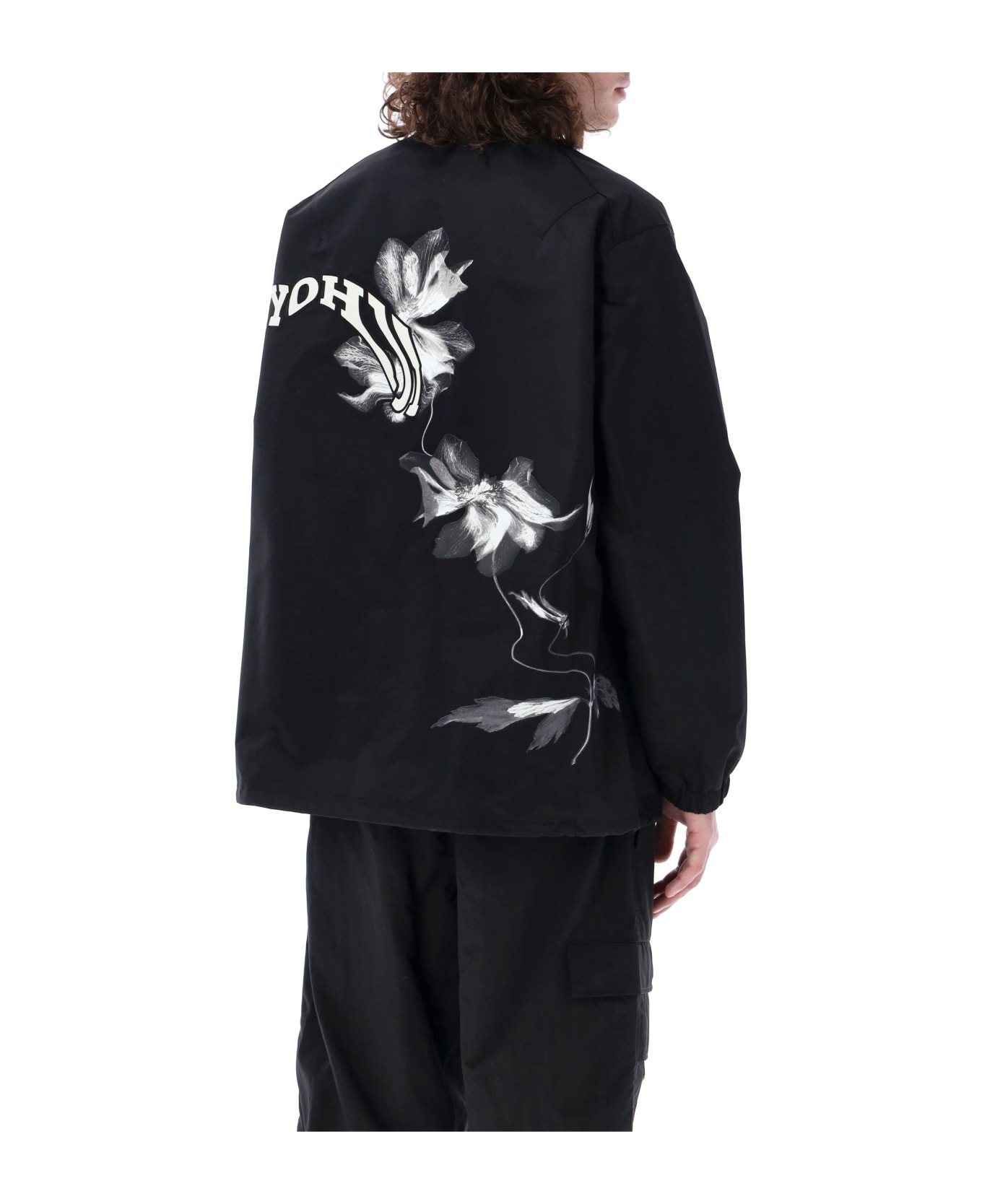 Y-3 Graphic Print Shirt Jaket - BLACK