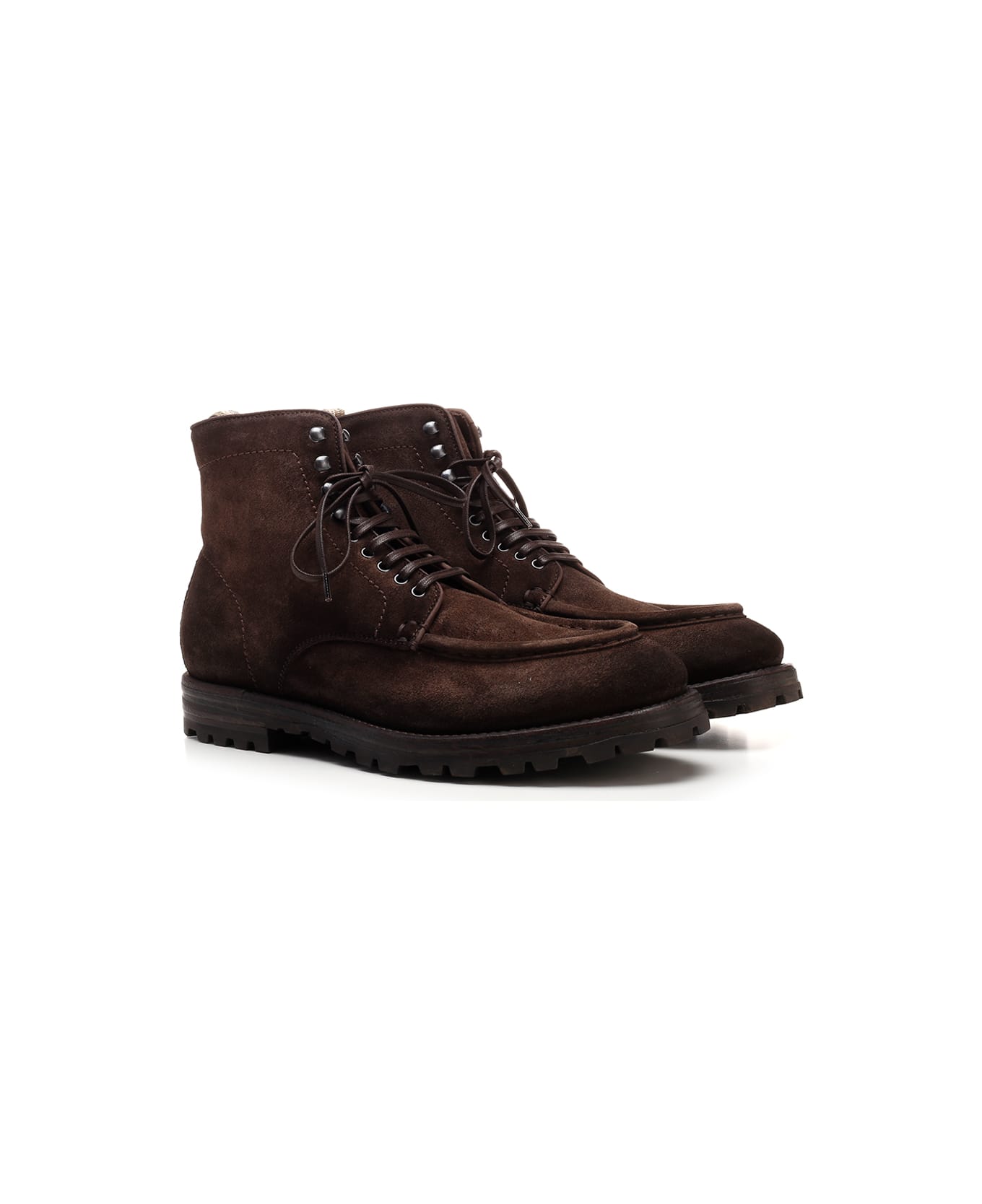 Officine Creative Brown Suede Ankle Boot - Brown